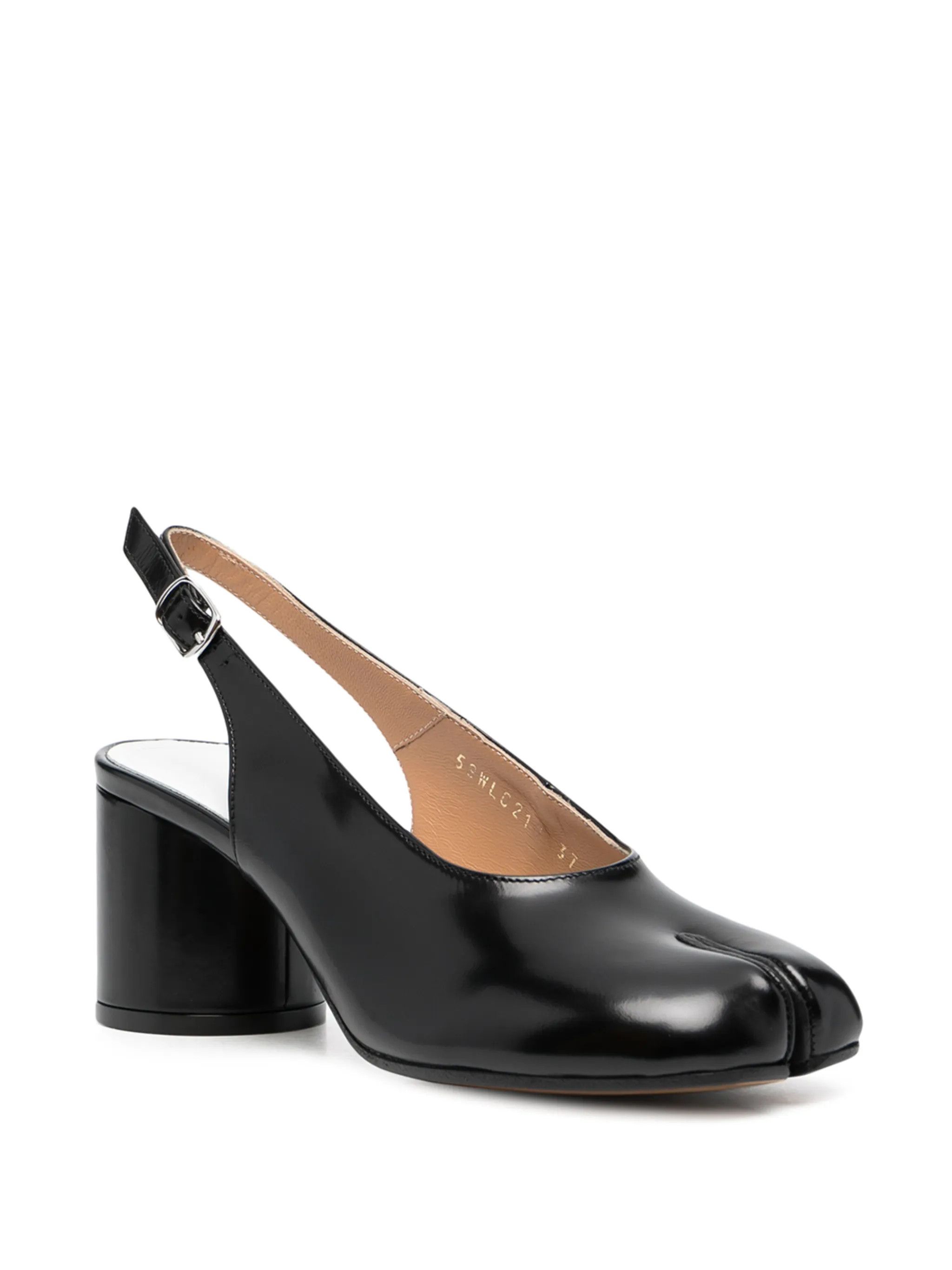 Maison Margiela o1w1db11225 Tabi Slingback Pumps in Black Size US 7 / IT 37 - 2 Thumbnail