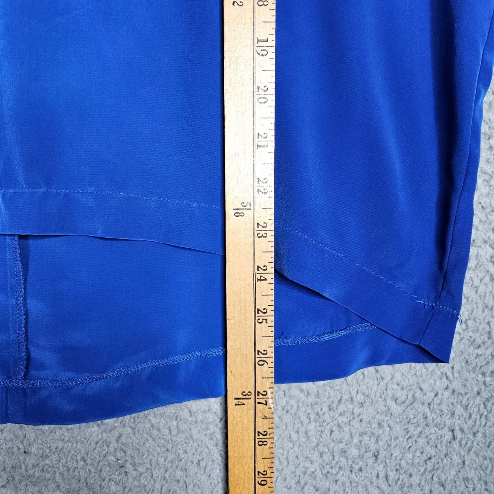 Vintage Robbi & Nikki Blouse Women’s Satin Blue Short Sleeve Round Neck Size M Regular Size M / US 6-8 / IT 42-44 - 7 Thumbnail