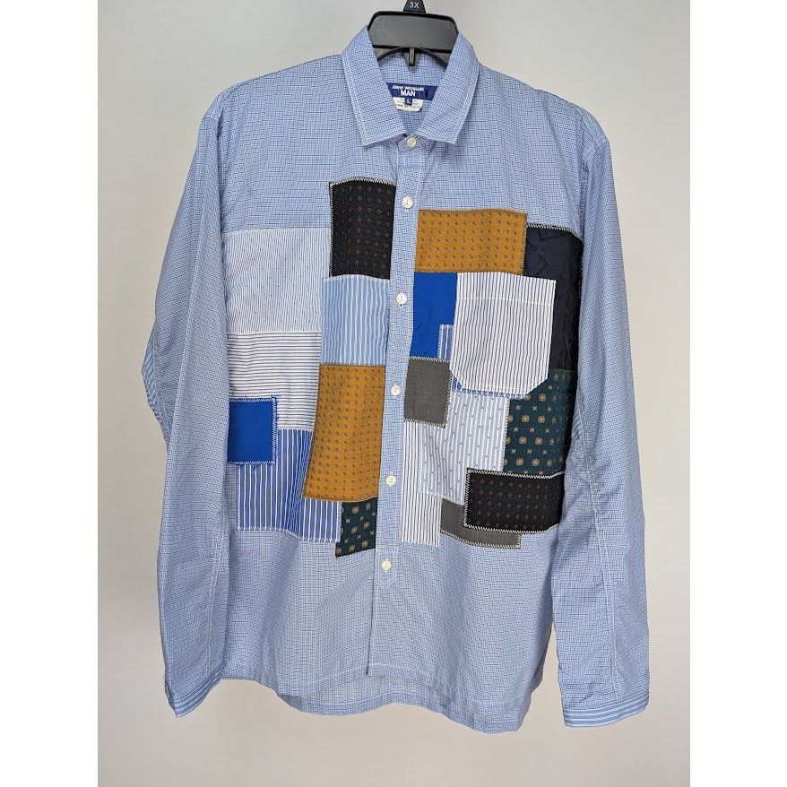 Junya Watanabe o1rshd1 Button up Shirt in Blue Size US L / EU 52-54 / 3 - 1 Thumbnail