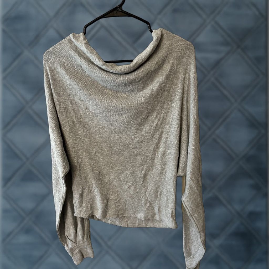 Free People We The Free Boatneck Sweater Women's XS Gray Cotton Comfort Womens Size XS / US 0-2 / IT 36-38 - 1 Thumbnail
