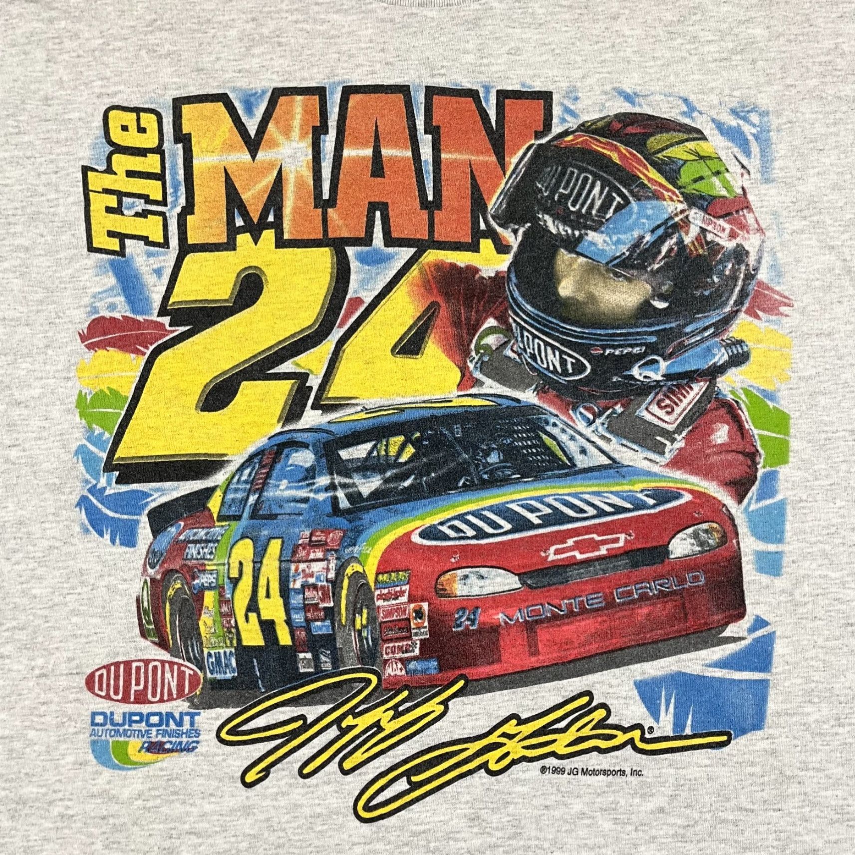 NASCAR VINTAGE Competition JEFF GORDON Shirt Mens Large Gray Graphic Nascar Double-Sided Tee 1999 Size US L / EU 52-54 / 3 - 6 Thumbnail