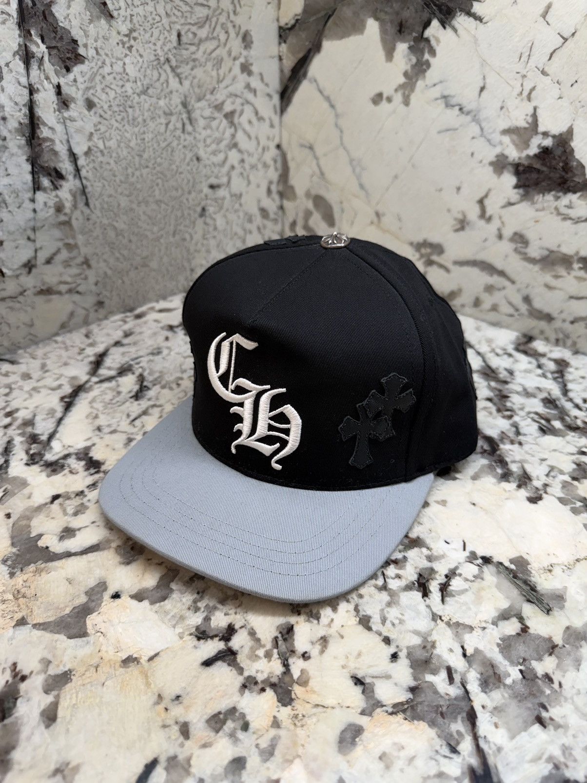 Chrome Hearts Chrome Hearts Cross Patch Trucker Black White Grey RARE Size ONE SIZE - 2 Thumbnail