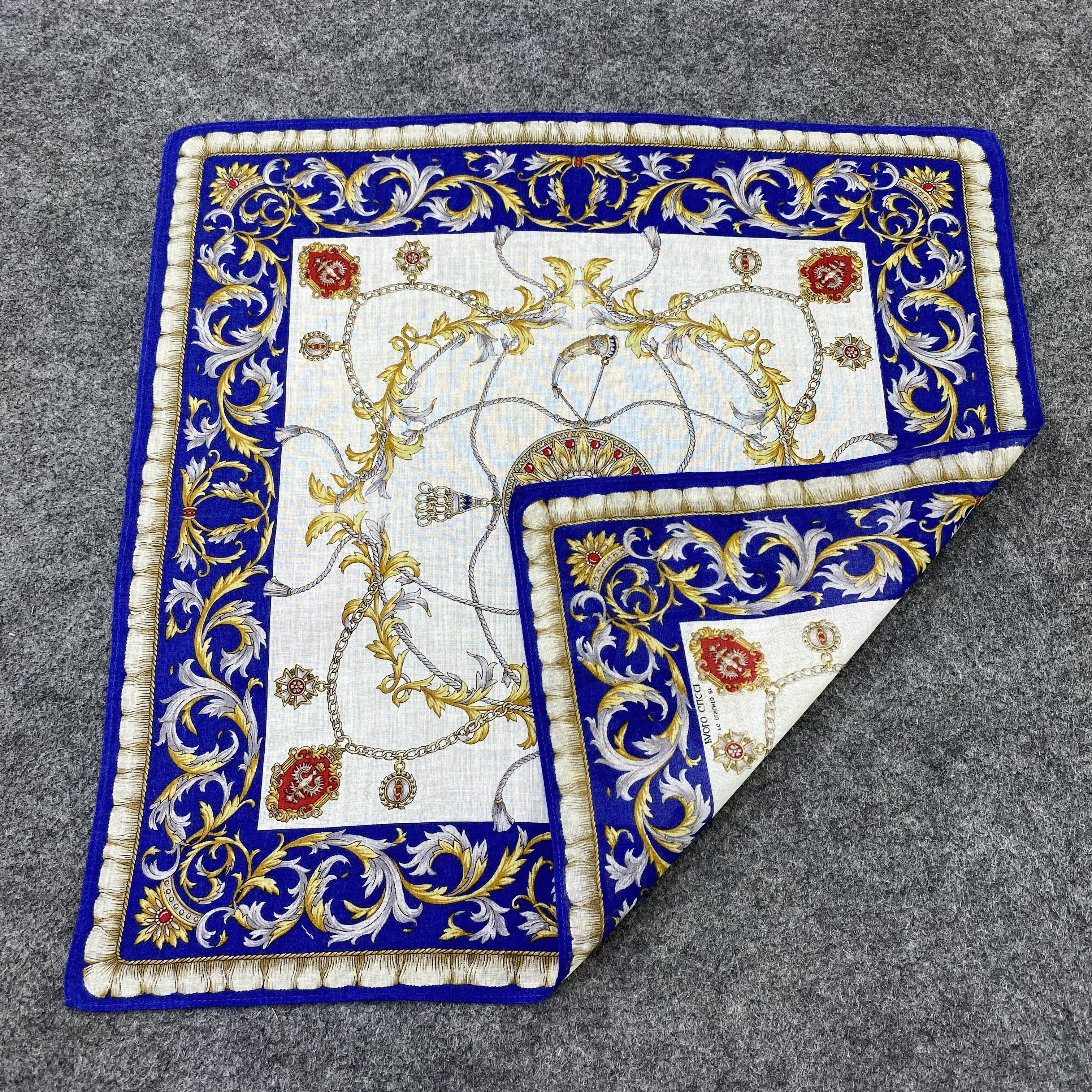 Paolo Gucci × Vintage Paolo Gucci Handkerchief / Bandana / Neckerchief-B1379 Size ONE SIZE - 6 Thumbnail
