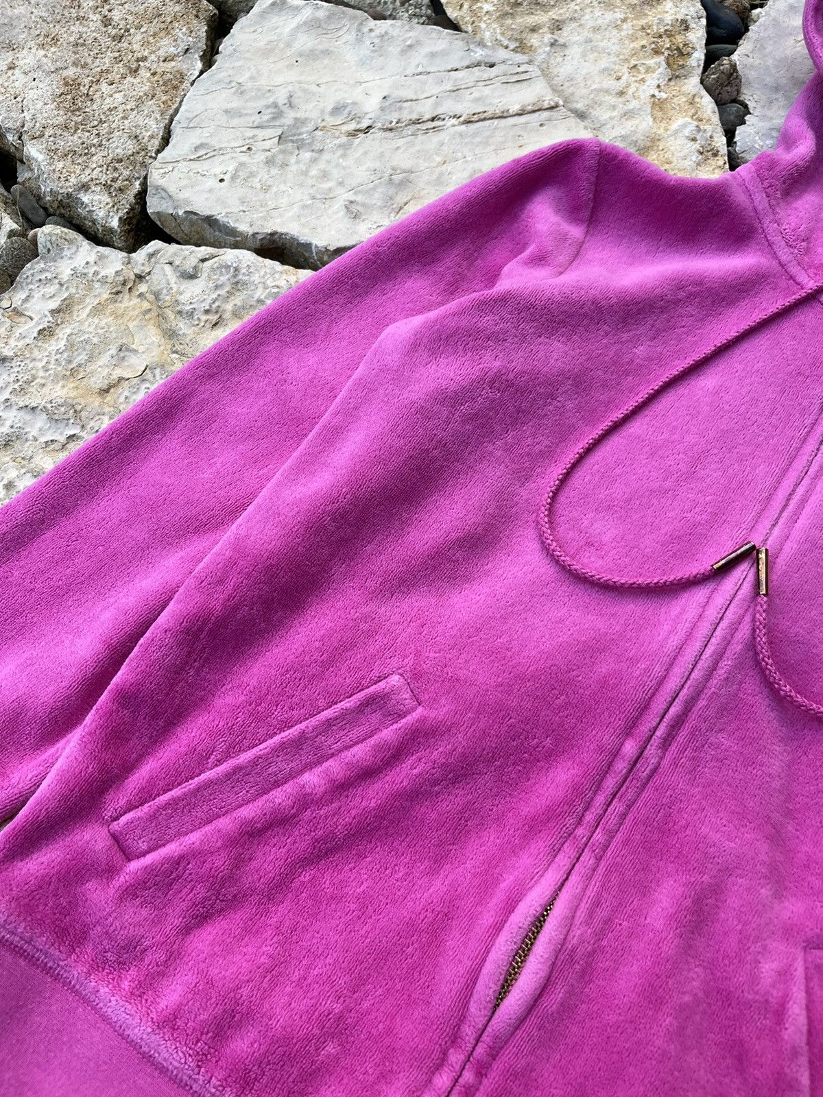 Juicy Couture × Vintage Vintage Juicy Couture y2k velvet zip hoodie basic sweatshirt Size S / US 4 / IT 40 - 8 Thumbnail