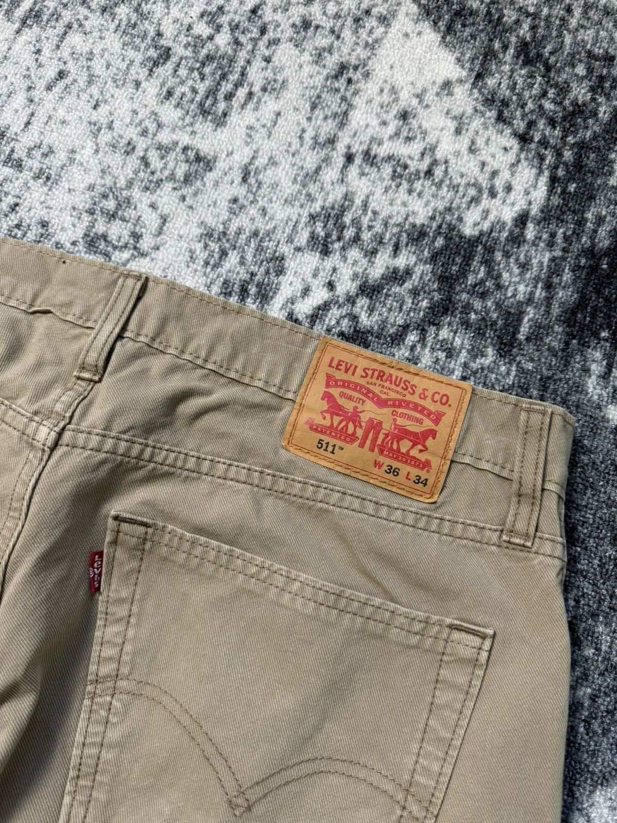Other Vintage Levis 511 Jeans Beige Pants Baggy Y2K STYLE 90s Size US 36 / EU 52 - 3 Thumbnail