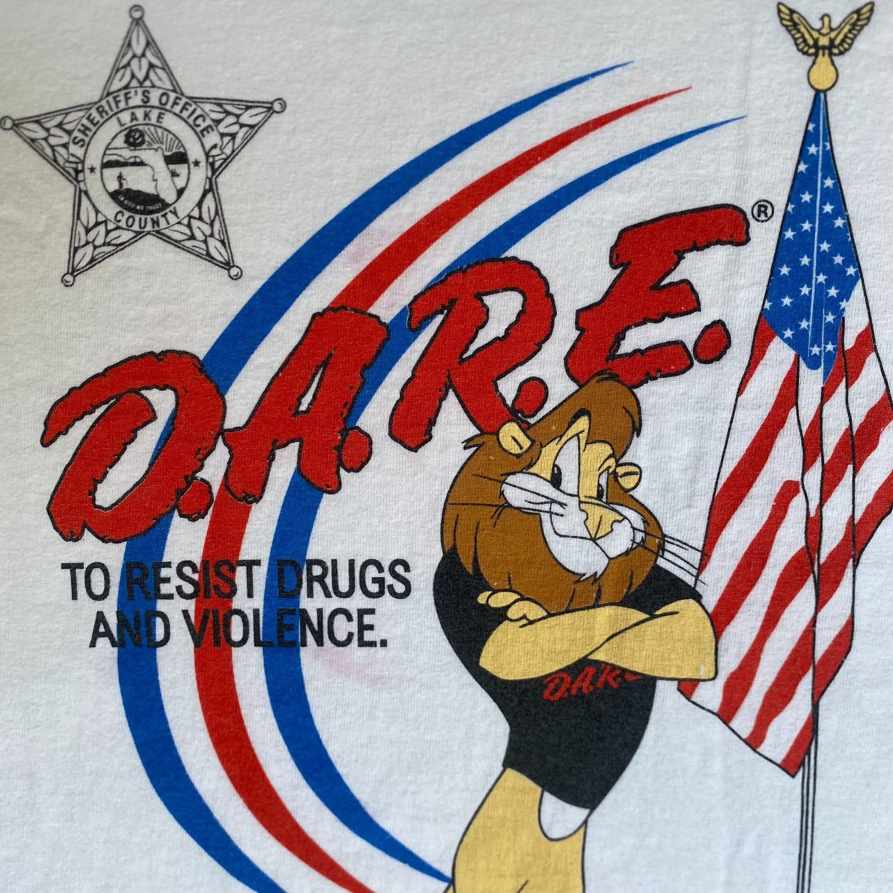 D.A.R.E Vintage Y2K DARE Logo Shirt Retro Lion Anti Drugs Tee Size US M / EU 48-50 / 2 - 4 Thumbnail