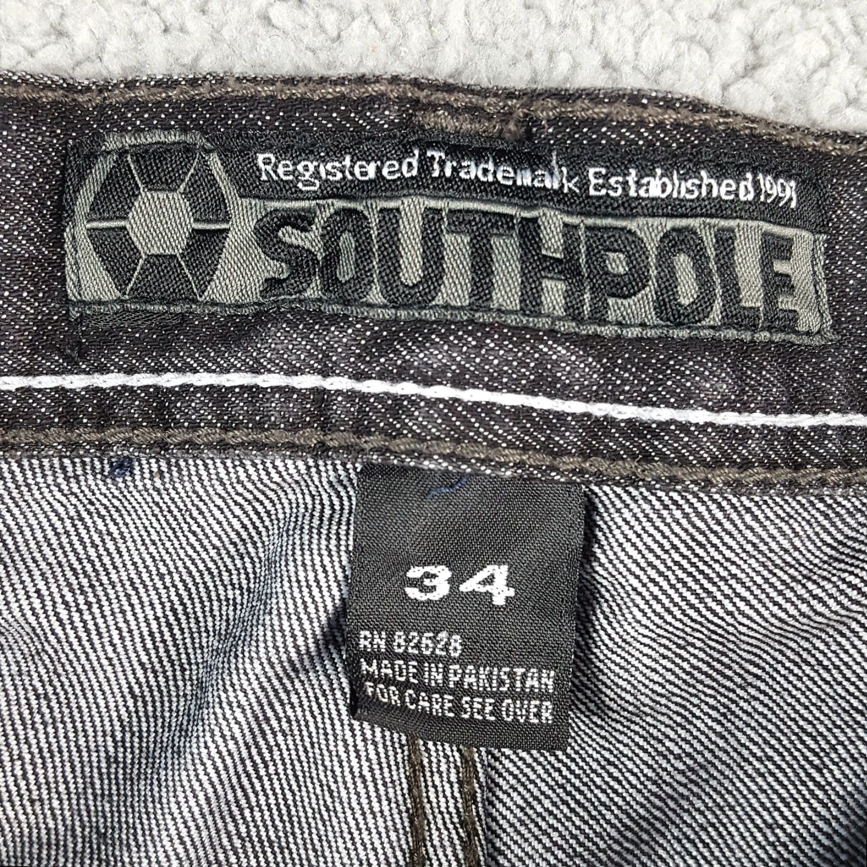 Southpole VINTAGE Southpole Gray Denim Wide Leg Baggy Fit Jeans Men's Size 34 Y2K 00s Grunge Rock Size US 34 / EU 50 - 7 Thumbnail