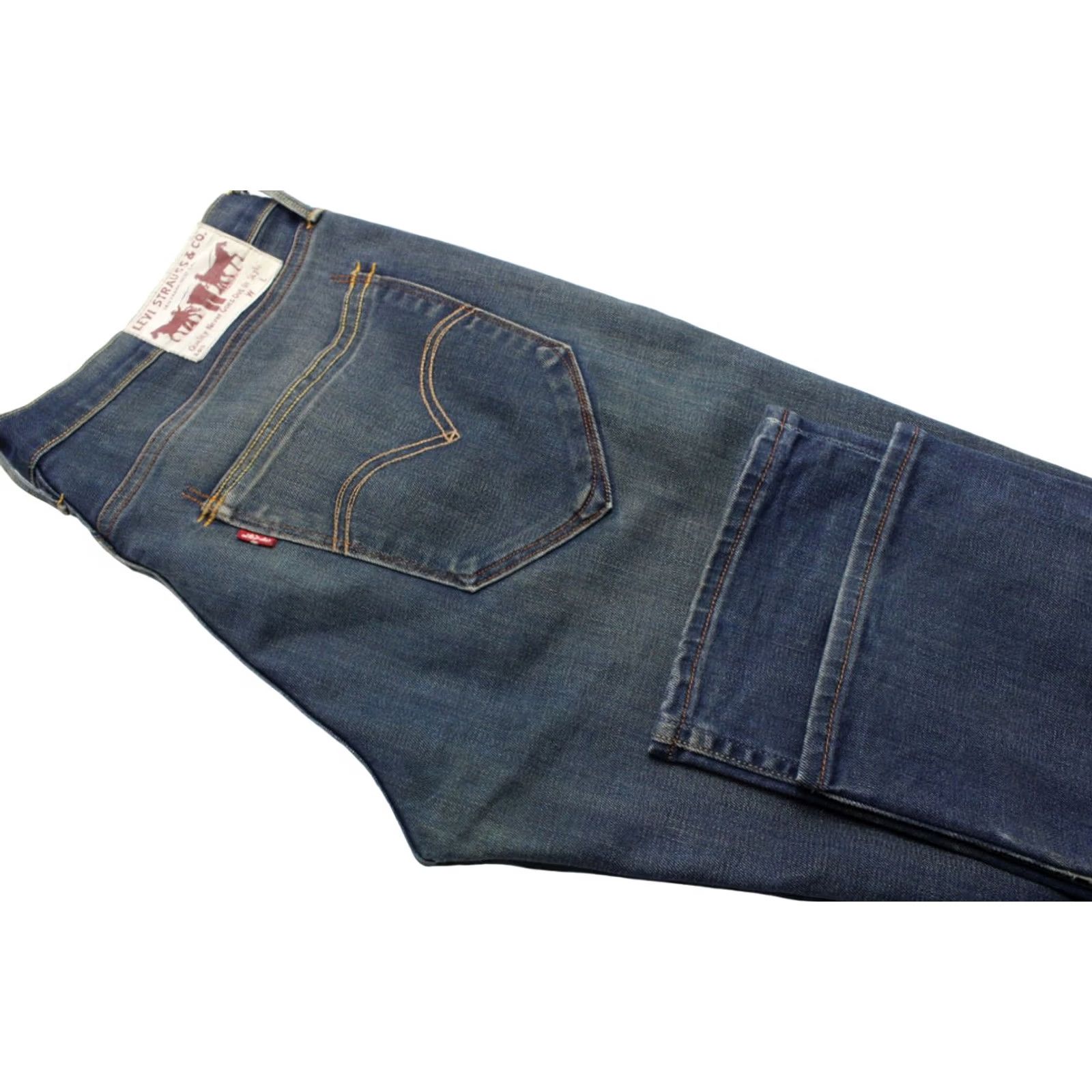 Levi's LEVI'S Jeans Slim Fit Whiskers Faded Blue Denim Men W32/L34 Jeans Slim Blue Whiskers Faded Denim Men W32/L34 Size US 32 / EU 48 - 5 Thumbnail