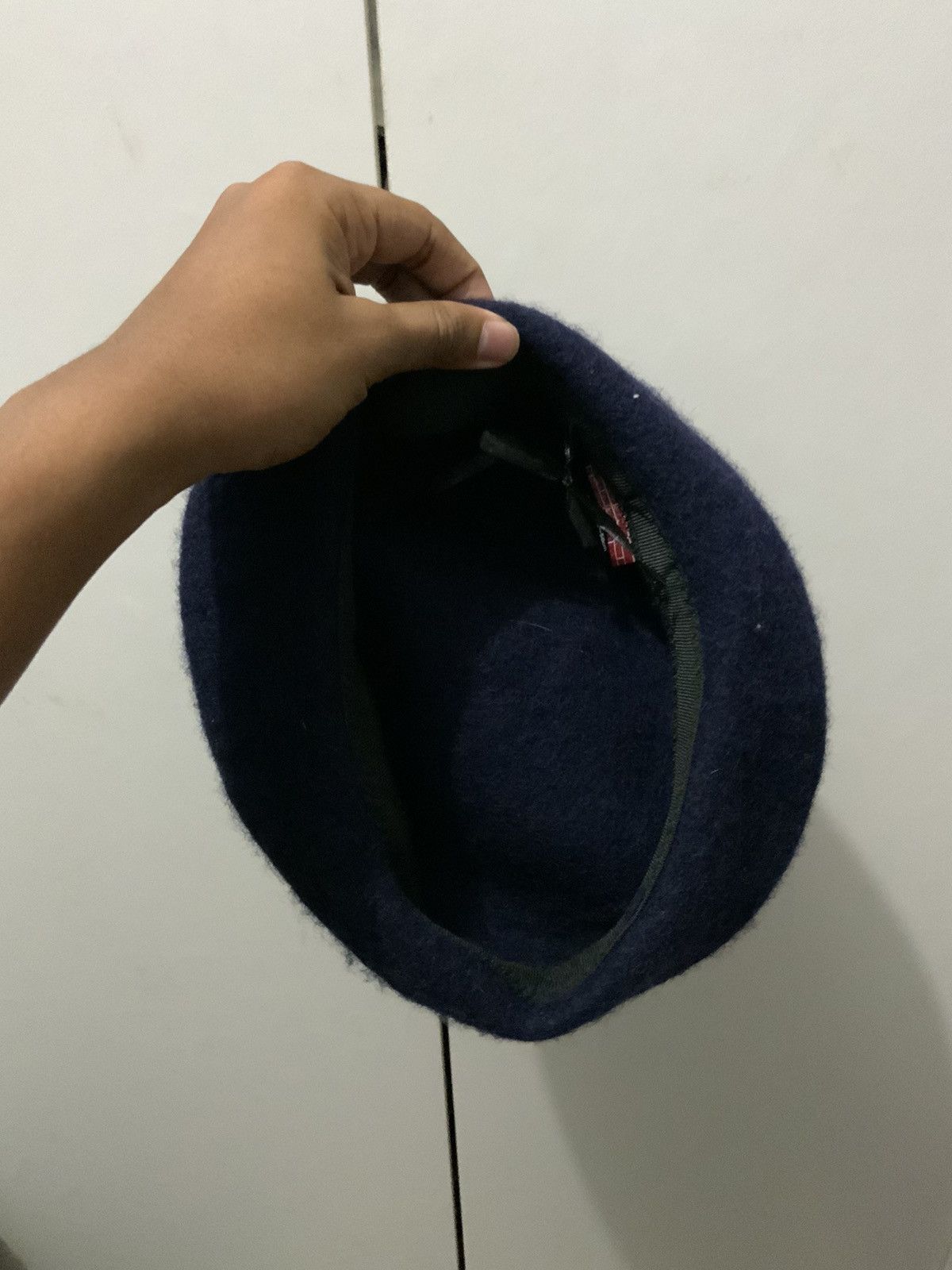 Japanese Brand Drection Wool Berrett Indigo Size ONE SIZE - 6 Thumbnail