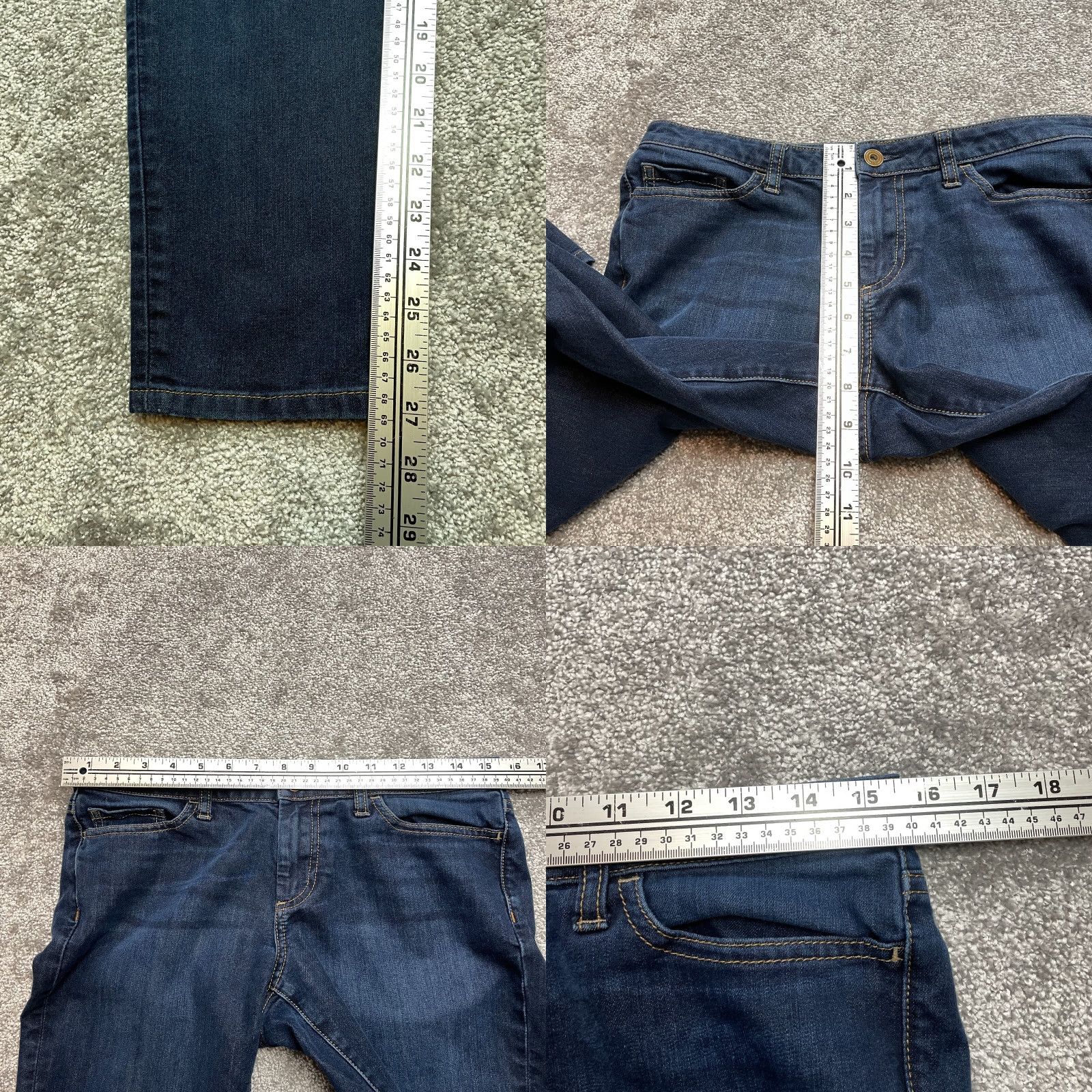 Banana Republic Banana Republic Jeans Womens Skinny Ultimate Denim Dark Wash 29 31x27 Blue Stretch 5-Pocket Modern Rise Mid/8.5-10.5in Size 24" / US 00 / IT 34 - 8 Thumbnail
