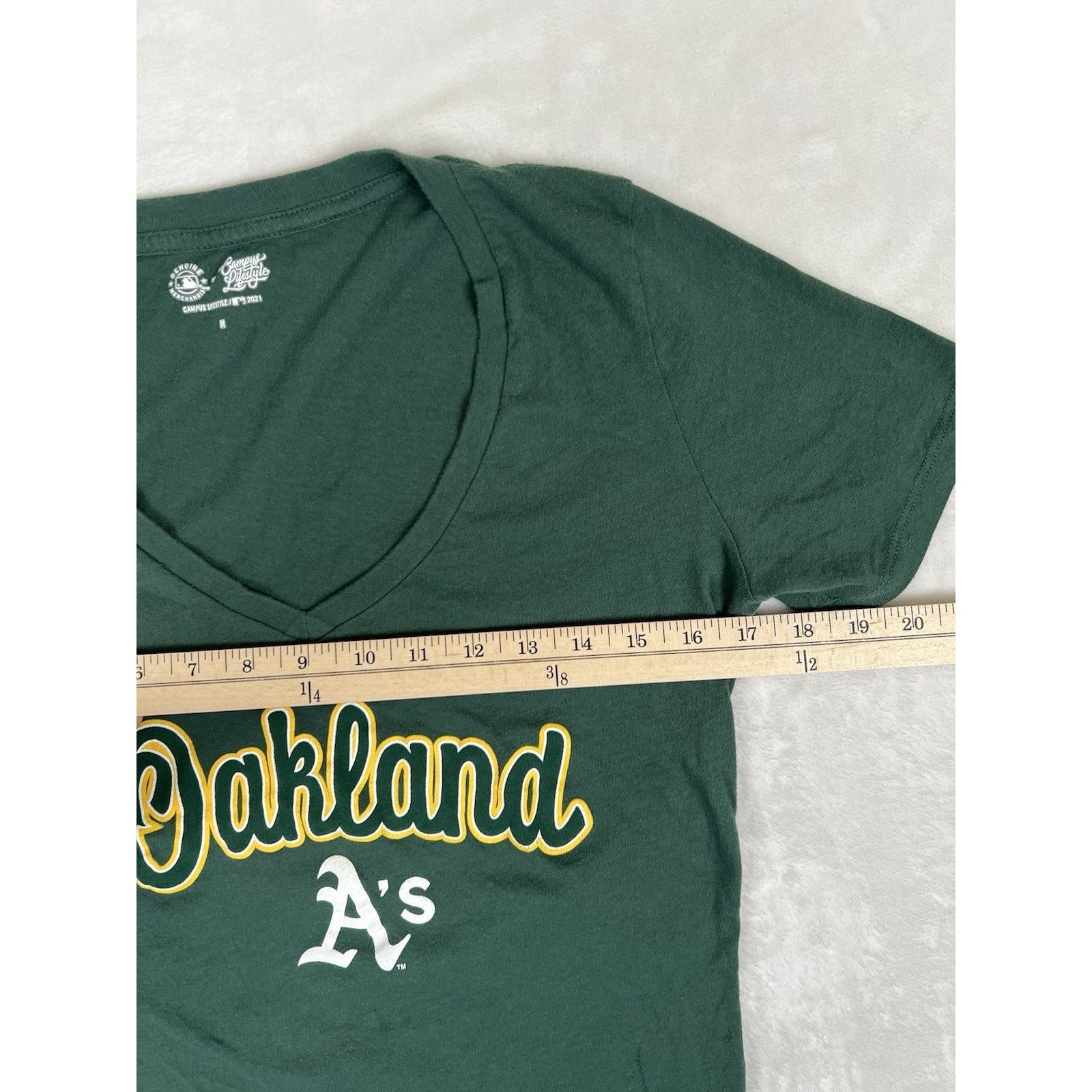 Other Oakland Athletics Women’s V-Neck T-Shirt Size M Campus Lifes Size M / US 6-8 / IT 42-44 - 4 Thumbnail