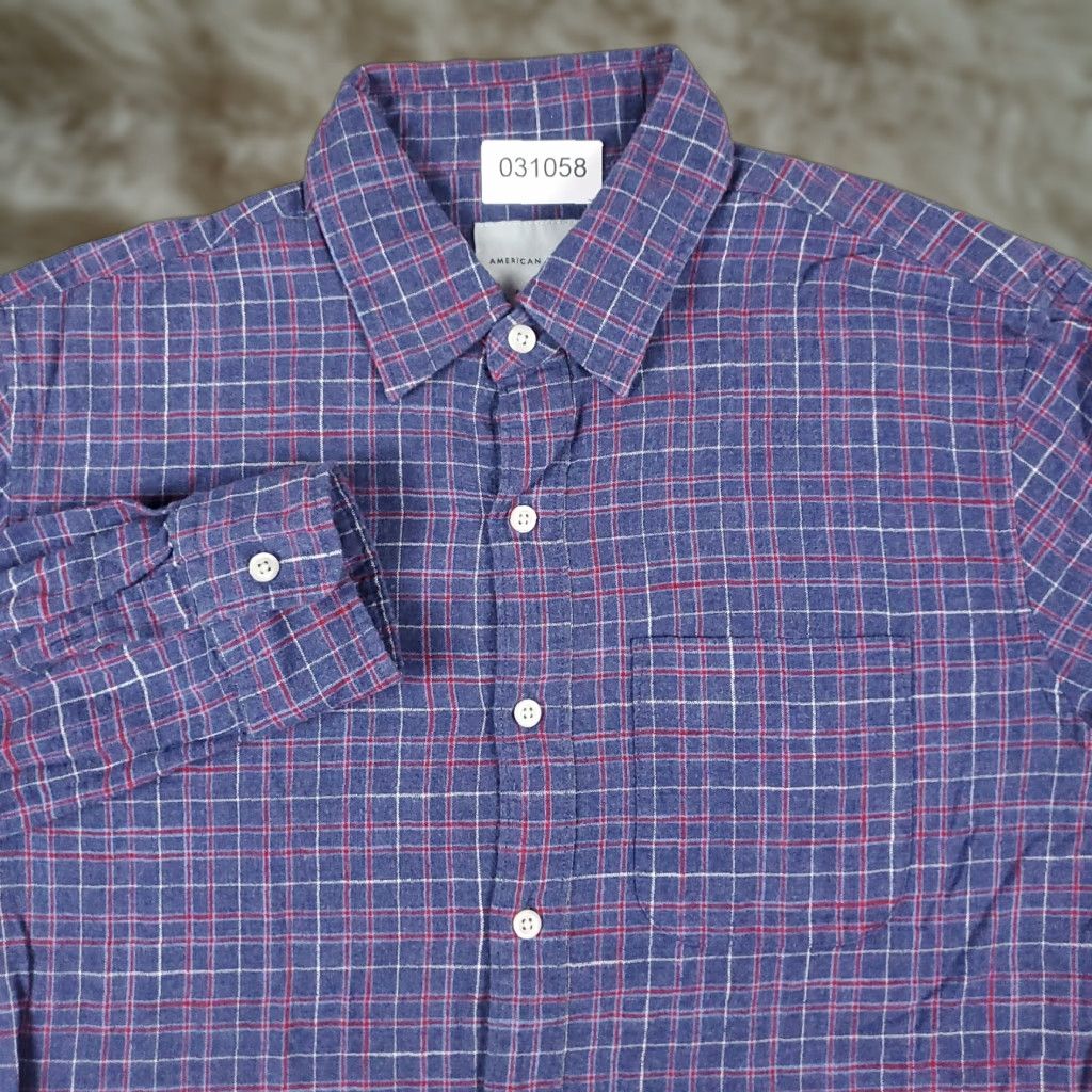 American Eagle Outfitters American Eagle Outfitters Shirt Mens Size Small Blue Plaid Button-Up Long Sleeve Shirt - Casual, Classic, Preppy Mens S Blue Plaid Size US S / EU 44-46 / 1 - 1 Thumbnail