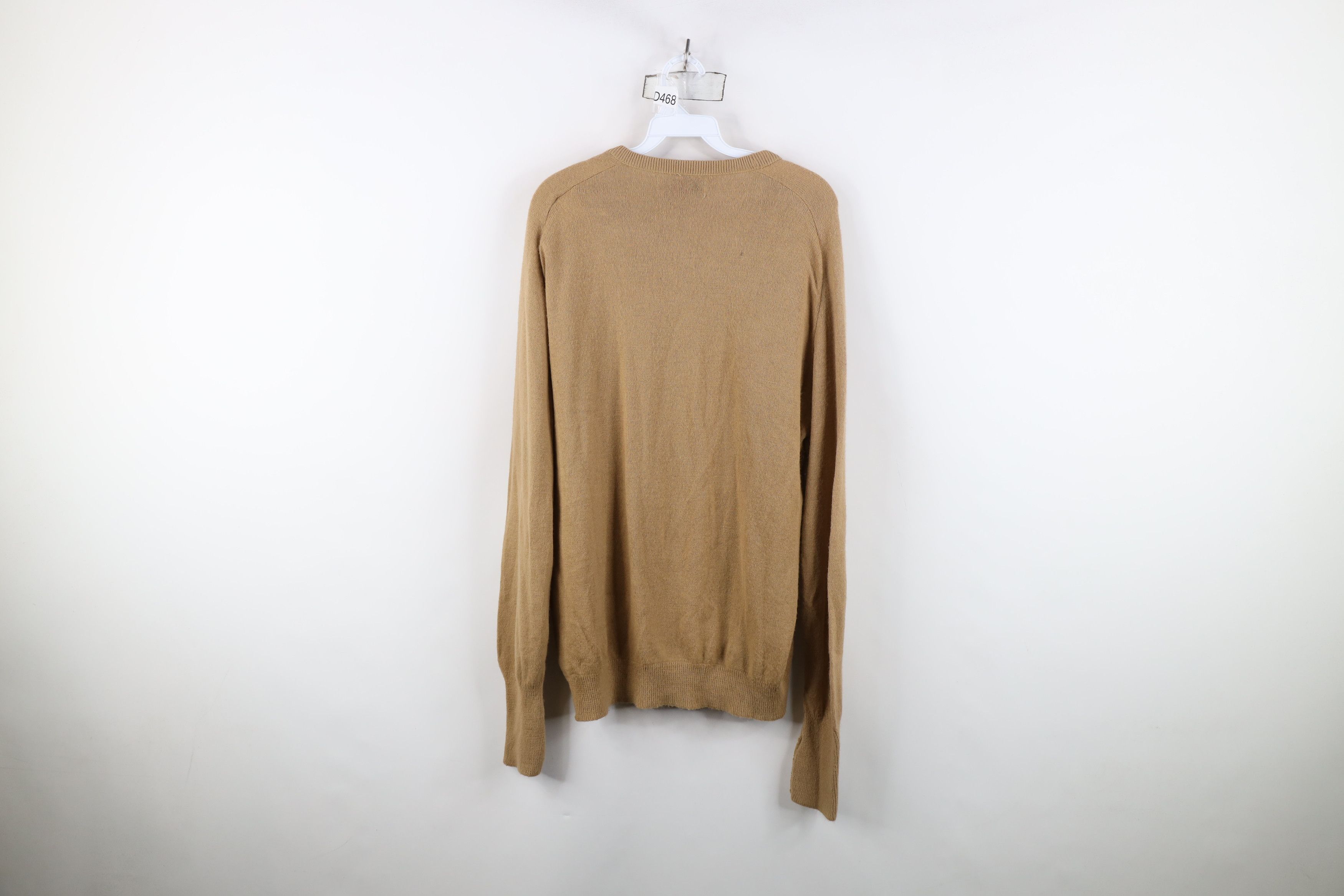 Lacoste Vintage 80s Izod Lacoste Croc Logo Knit Sweater Brown USA Size US L / EU 52-54 / 3 - 11 Thumbnail