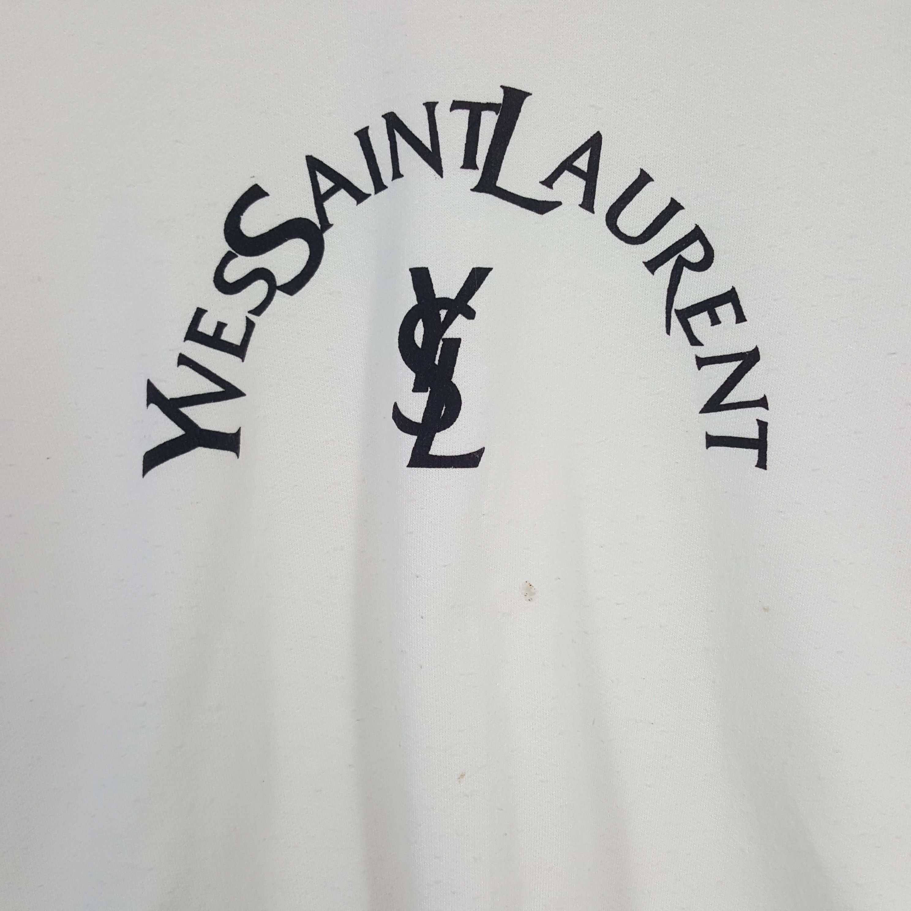 Vintage Vintage Yves Saint Laurent Italian Brand Spellout Sweatshirt Size US L / EU 52-54 / 3 - 2 Thumbnail