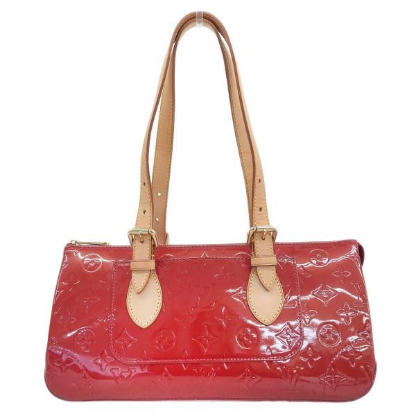 image of Louis Vuitton Monogram Vernis Rosewood Avenue Shoulder Bag in Red, Women's
