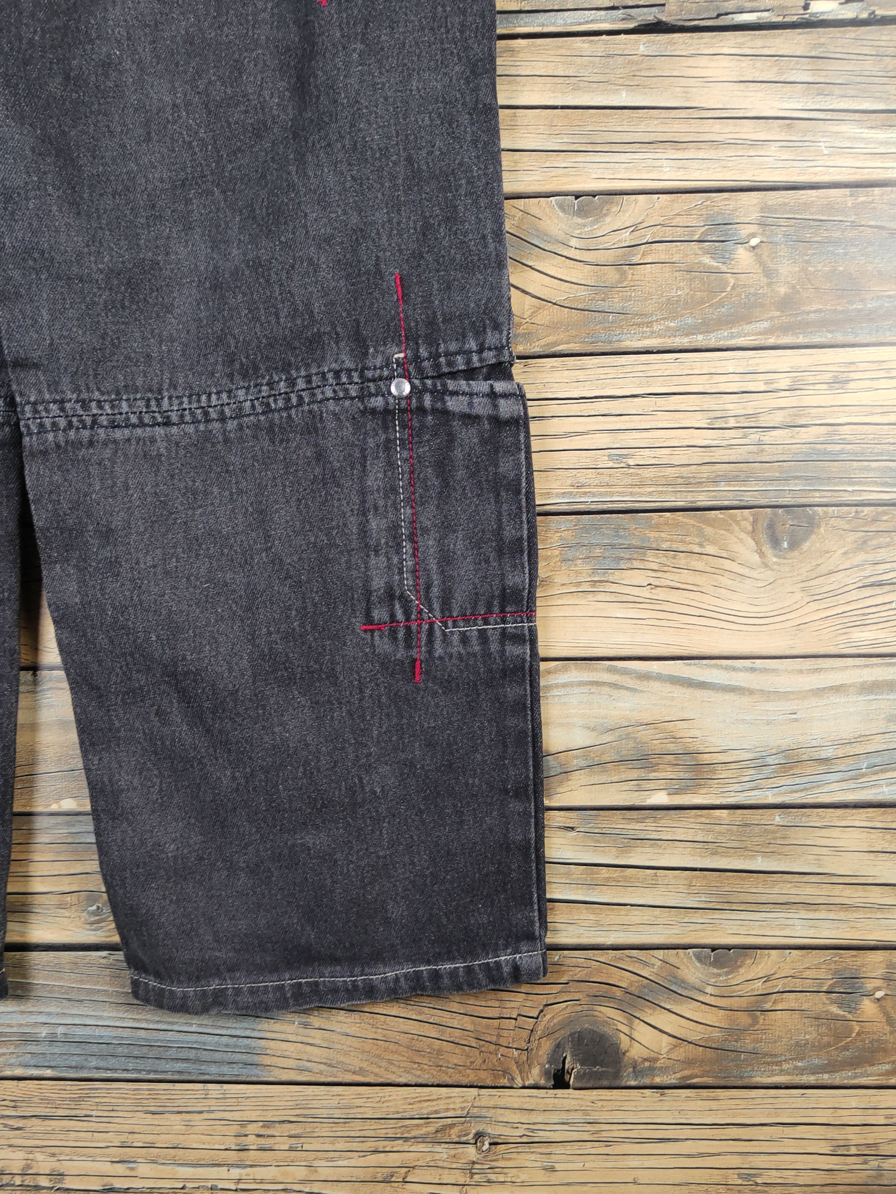 Shorty's Skateboards DL Transer Black Distressed Ripped Jeans #2624 Size US 27 - 17 Thumbnail