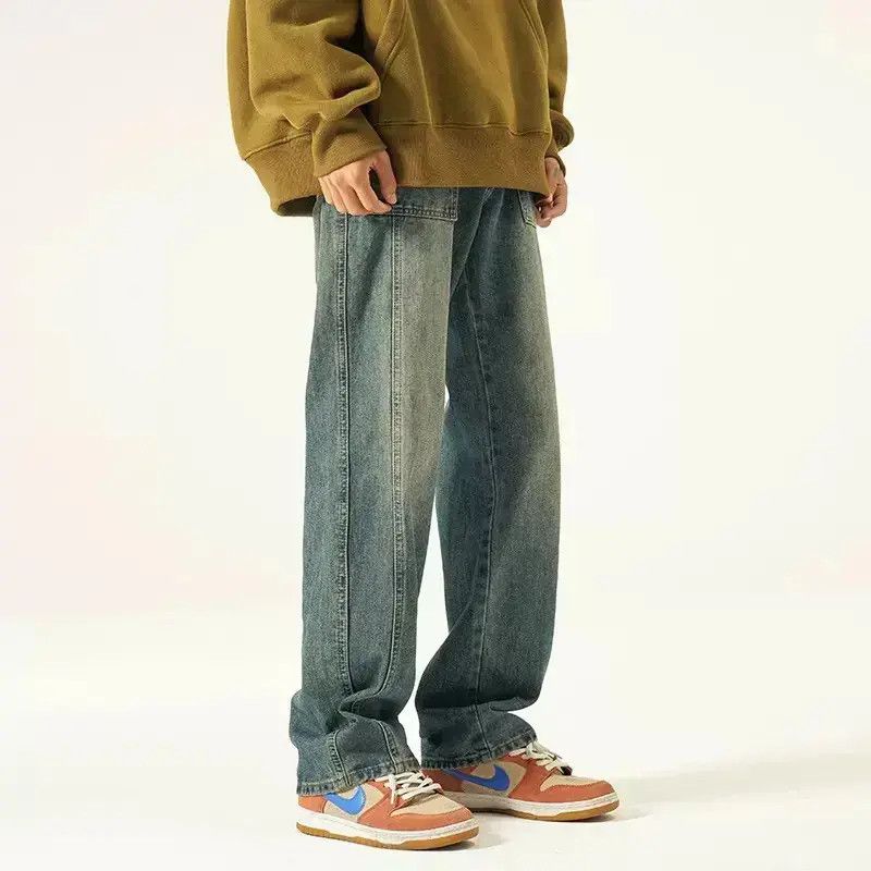 Japanese Brand Retro loose straight leg jeans Size US 32 / EU 48 - 6 Thumbnail