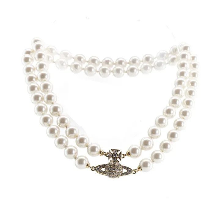 Vivienne Westwood Vivienne Westwood Grazia Pearl Choker Necklace Size ONE SIZE - 1 Thumbnail