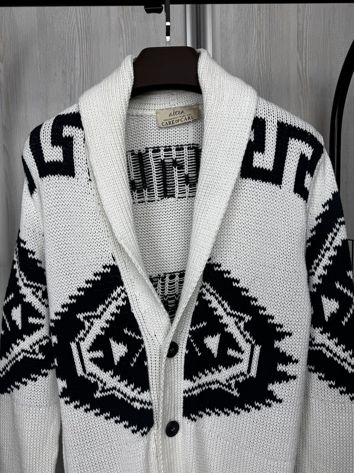 Altea Altea made for Care of Carl Aztec pattern knitted cardigan Size US L / EU 52-54 / 3 - 3 Thumbnail