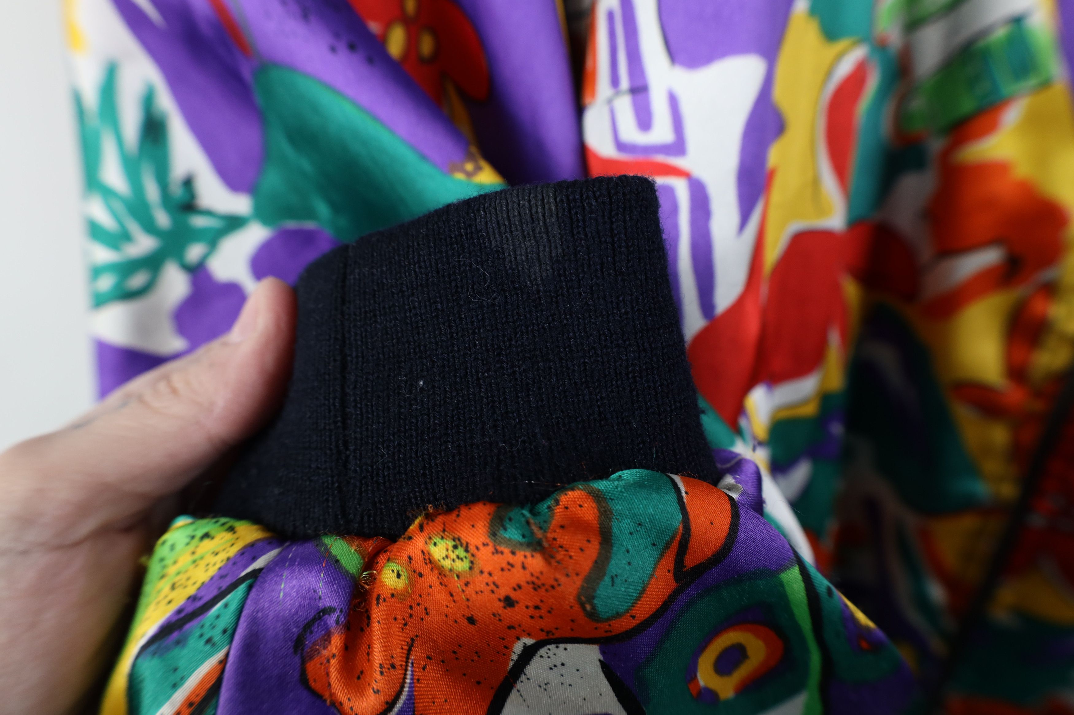 Vintage Vintage 90s Streetwear Flower Full Zip Bomber Jacket Size US L / EU 52-54 / 3 - 6 Thumbnail