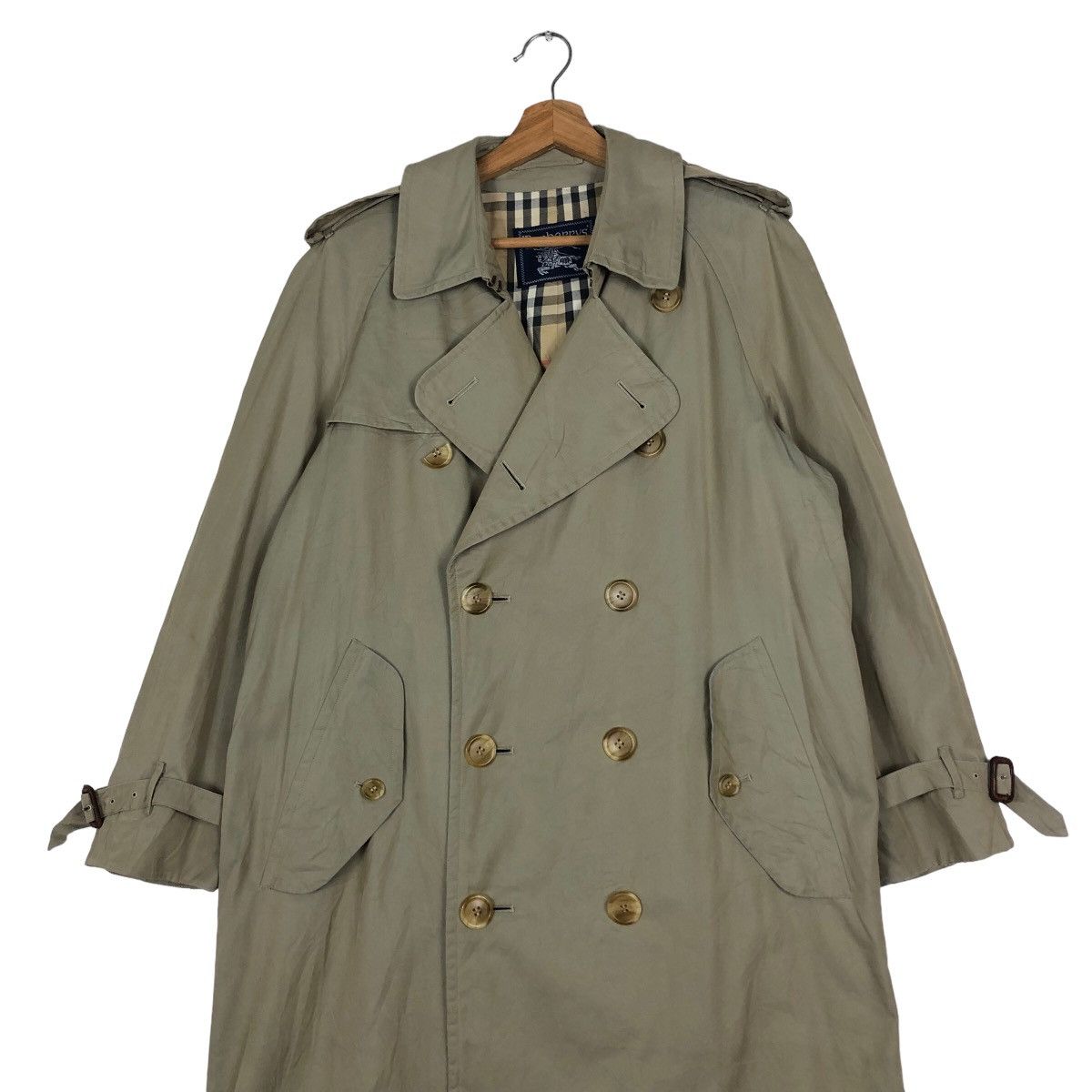 Burberry 🔥Vintage Long Jacket Burberrys Nova Check Blanket Bondage Size US M / EU 48-50 / 2 - 4 Thumbnail