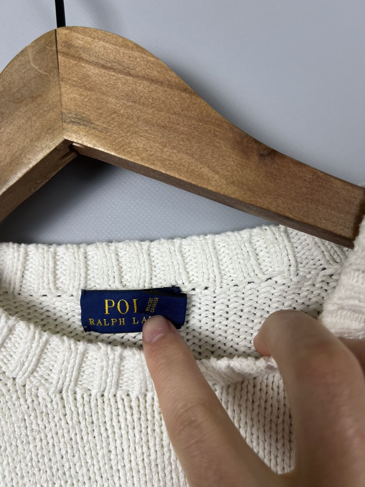 Polo Ralph Lauren (XS) Polo Ralph Lauren white cotton sweater Size XS / US 0-2 / IT 36-38 - 4 Thumbnail