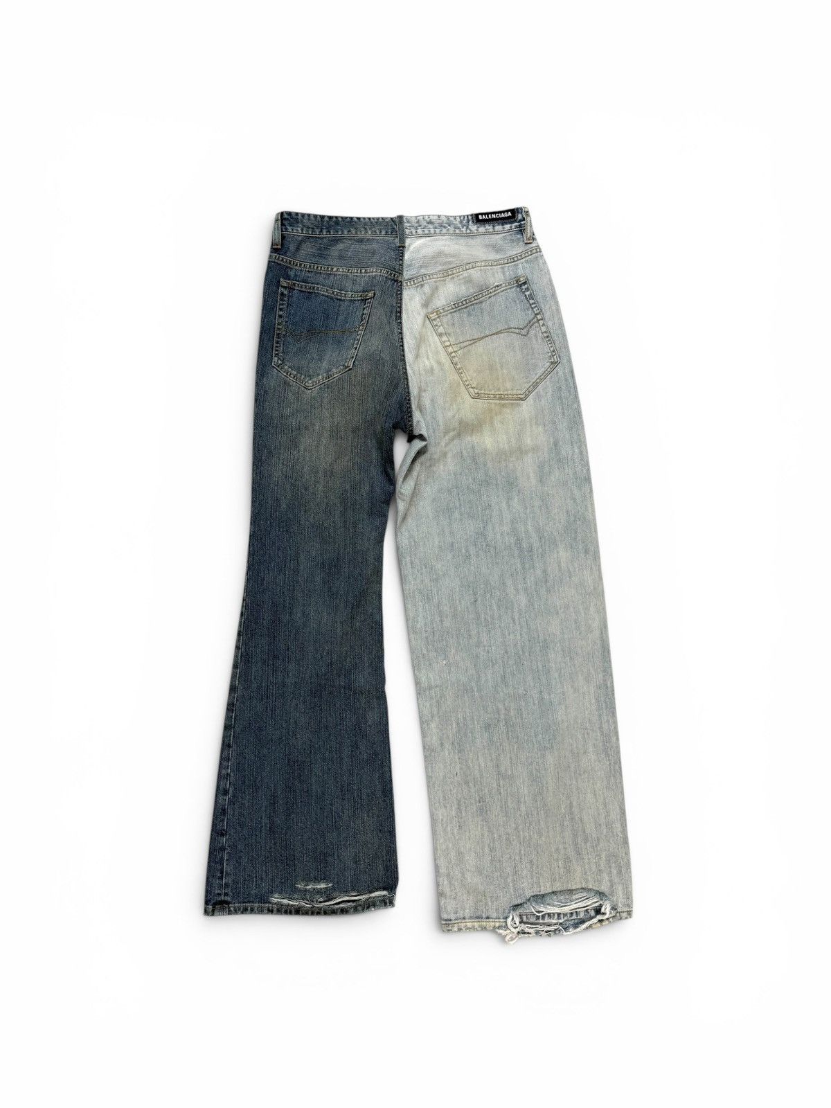 Balenciaga Balenciaga 50/50 Baggy & Flare Denim Pants Size US 30 / EU 46 - 2 Thumbnail