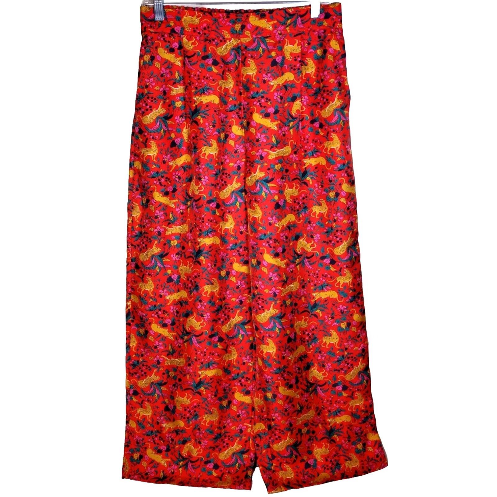 J.Crew J.Crew Collection Pant Women's 8 Silk Twill Pull On In Jungle Cat Floral Print Size 30" / US 8 / IT 44 - 5 Thumbnail
