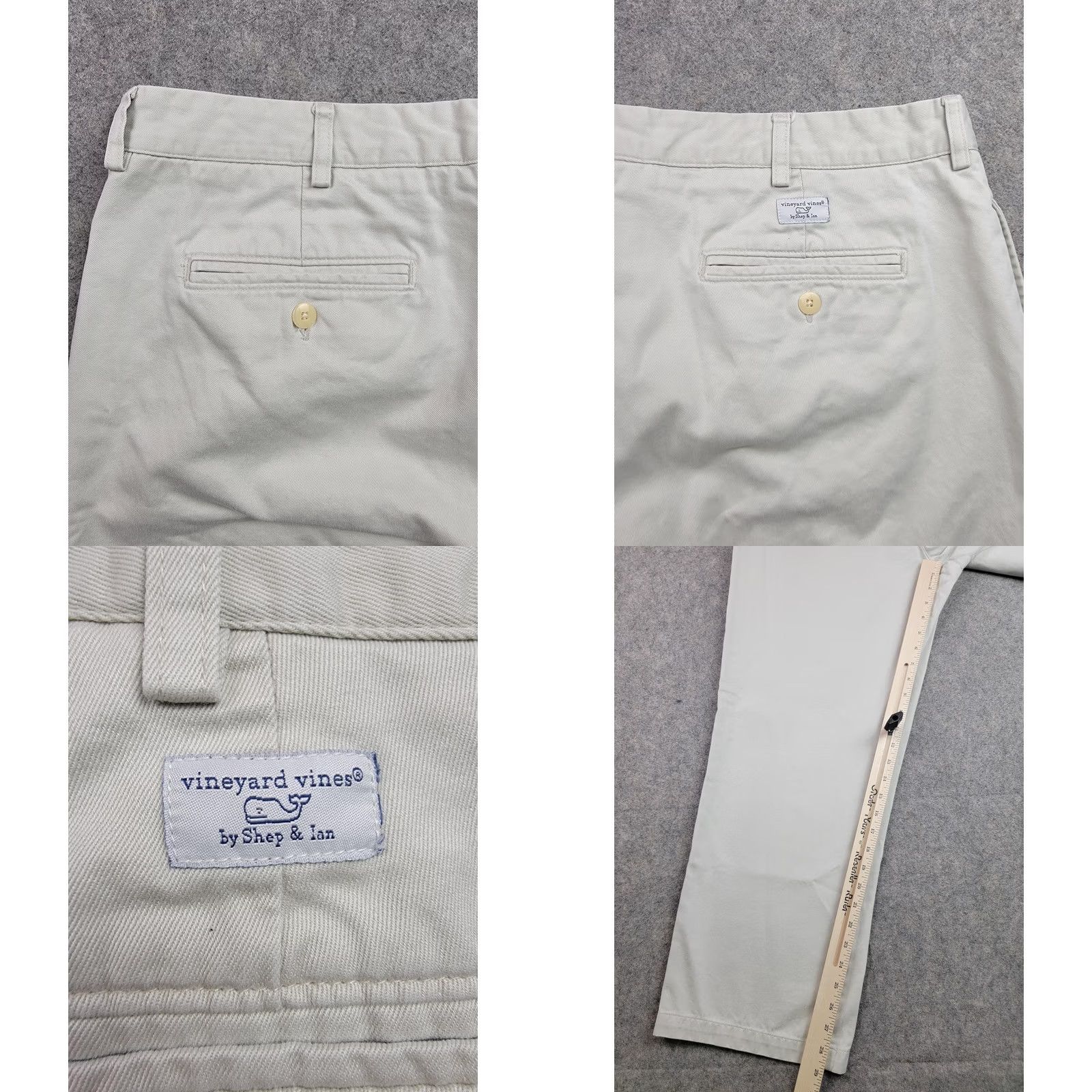 Vineyard Vines Vineyard Vines Pants Mens 38x32 Khaki Chino Flat Front Casual Beige Cotton Regular Straight Front Pocket Mens Size US 38 / EU 54 - 8 Thumbnail