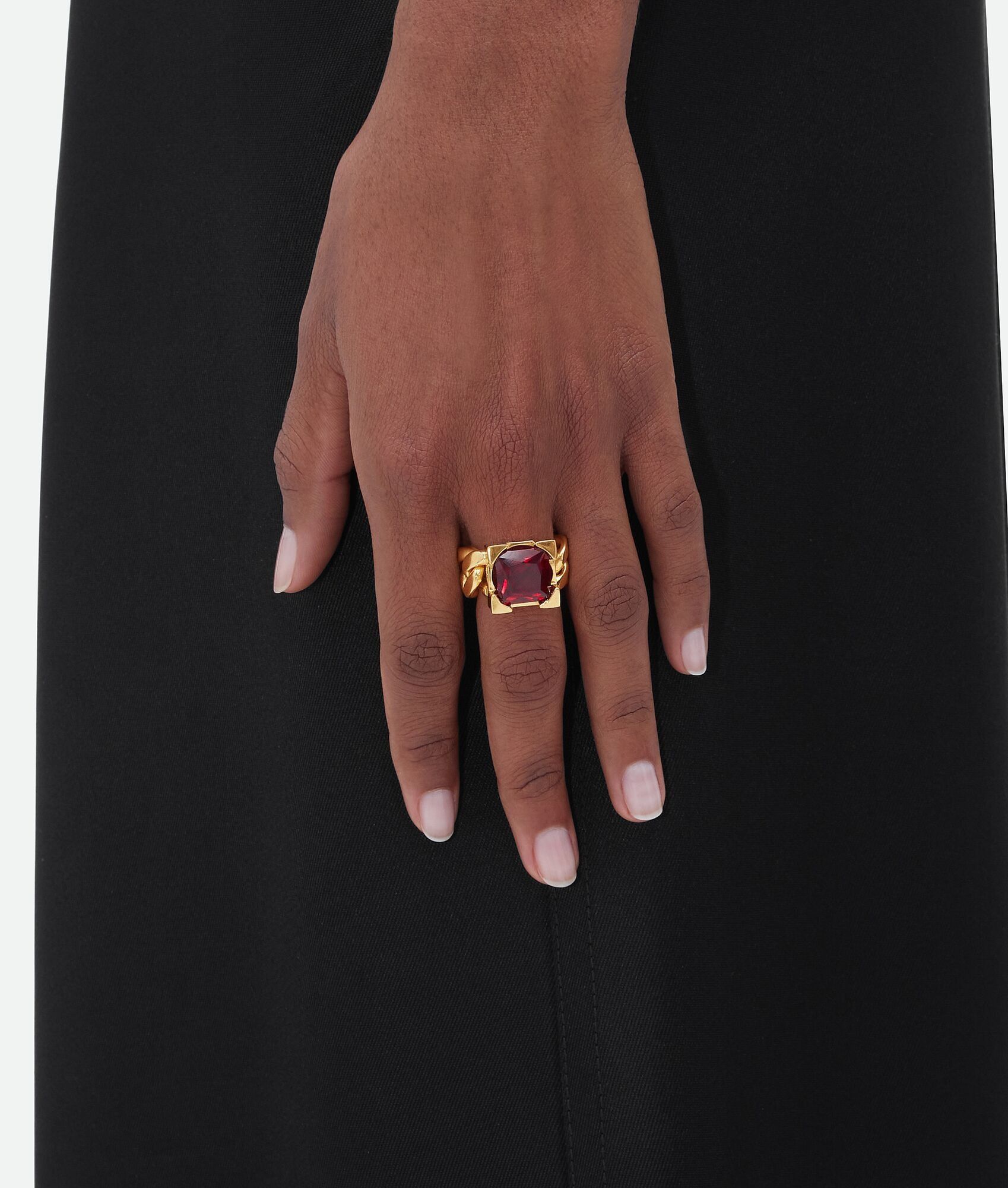 Bottega Veneta o1bcso1str0725 Size: 13 / Chains Ring in Gold Size ONE SIZE - 2 Thumbnail