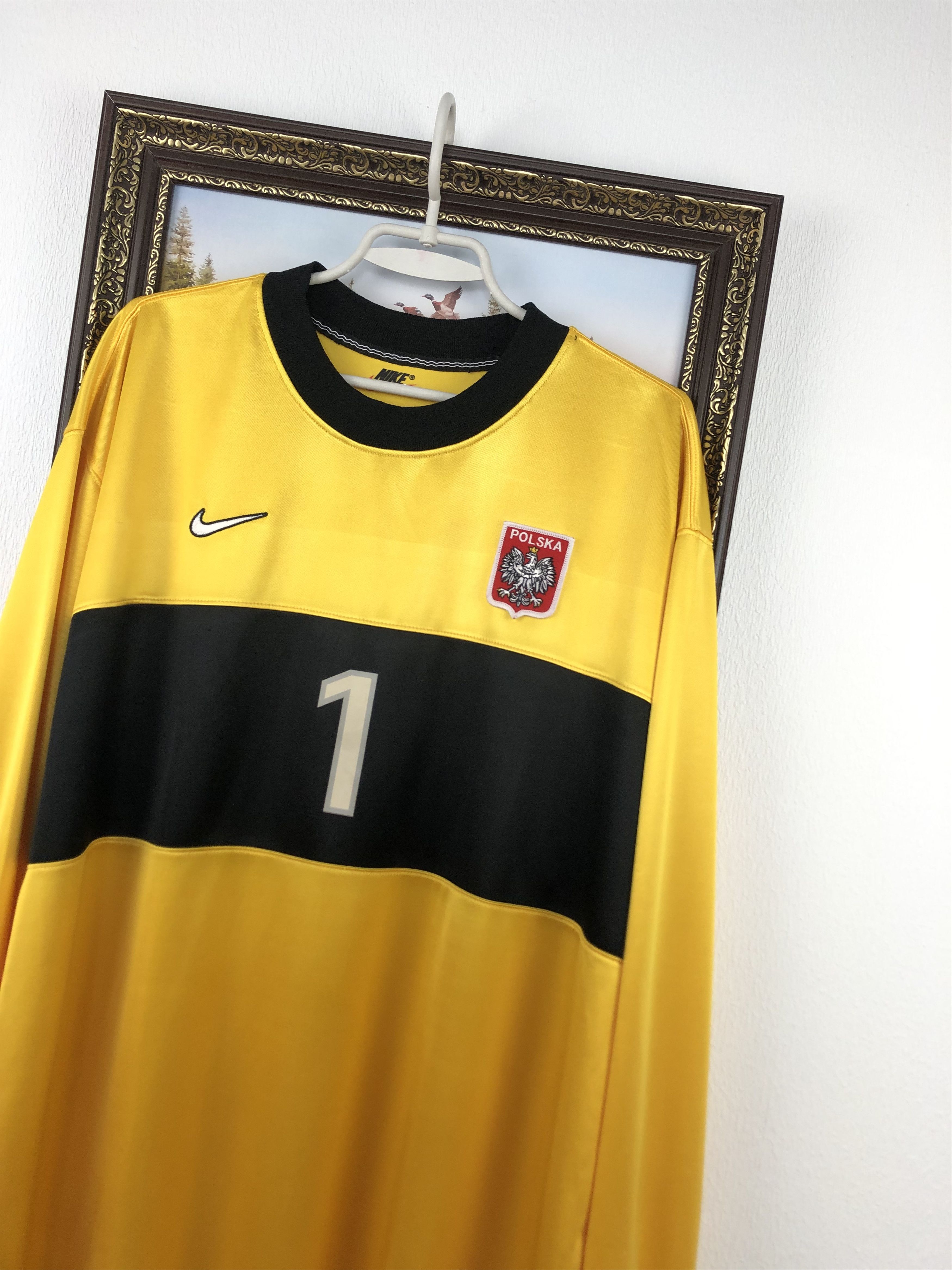 Nike Poland Goalkeeper football shirt 1998 Jersey Rare With Tags Size US XXL / EU 58 / 5 - 4 Thumbnail