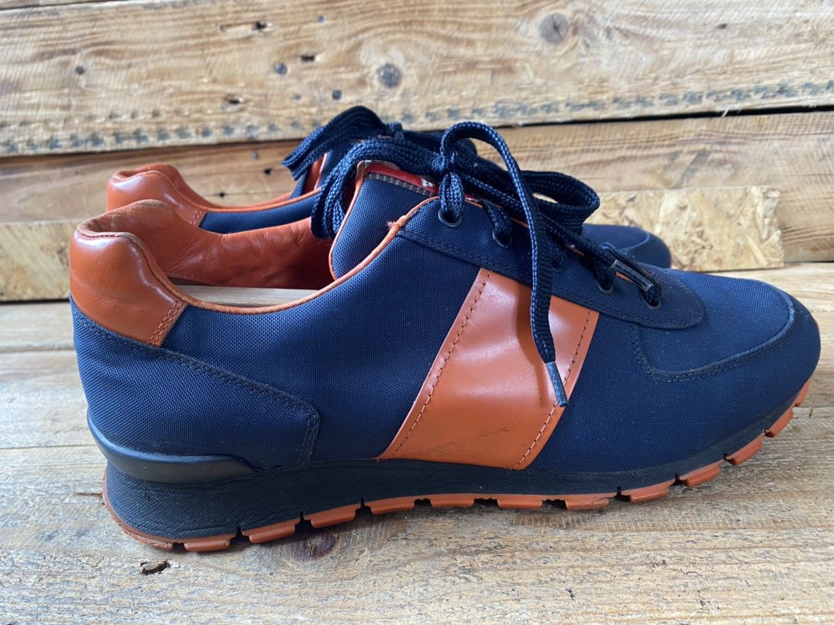 Prada Prada match blue leather trainer sneakers Size US 11.5 / EU 44-45 - 8 Thumbnail