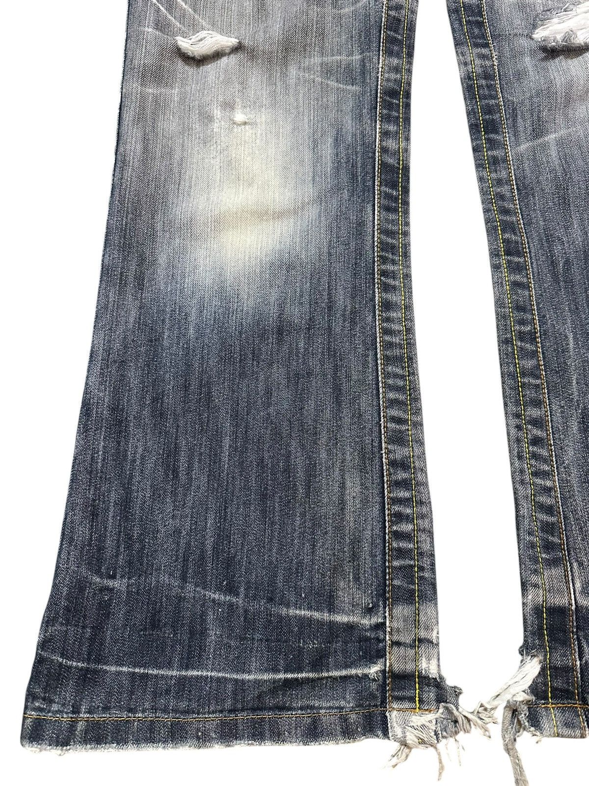 Hysteric Glamour Vintage Japanese Brand Faded Wash Distressed Wide Leg Jeans Size US 34 / EU 50 - 6 Thumbnail