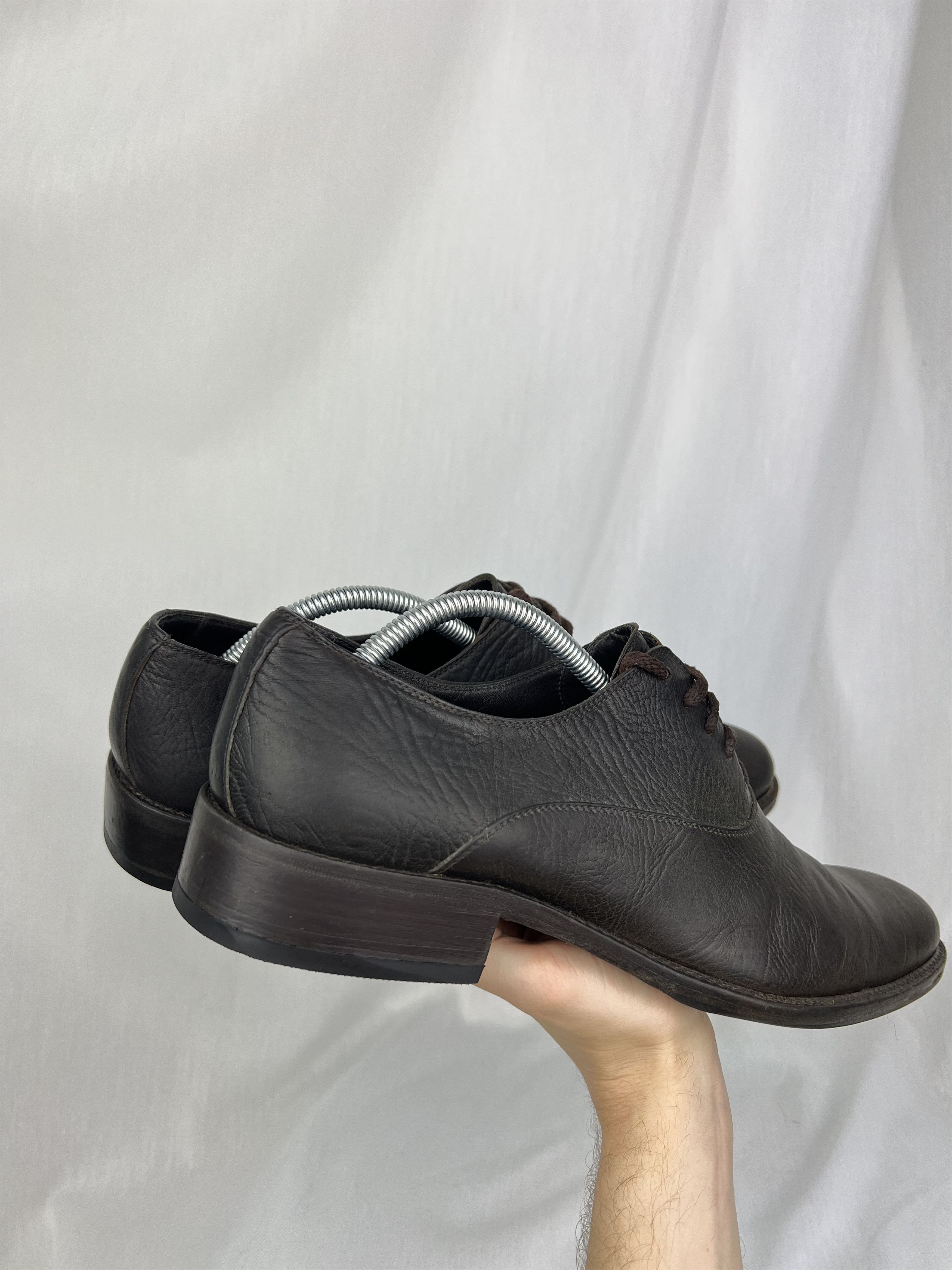 Doucal's Deer Skin Leather Pointed Derby Dress Shoes Size US 10.5 / EU 43-44 - 8 Thumbnail