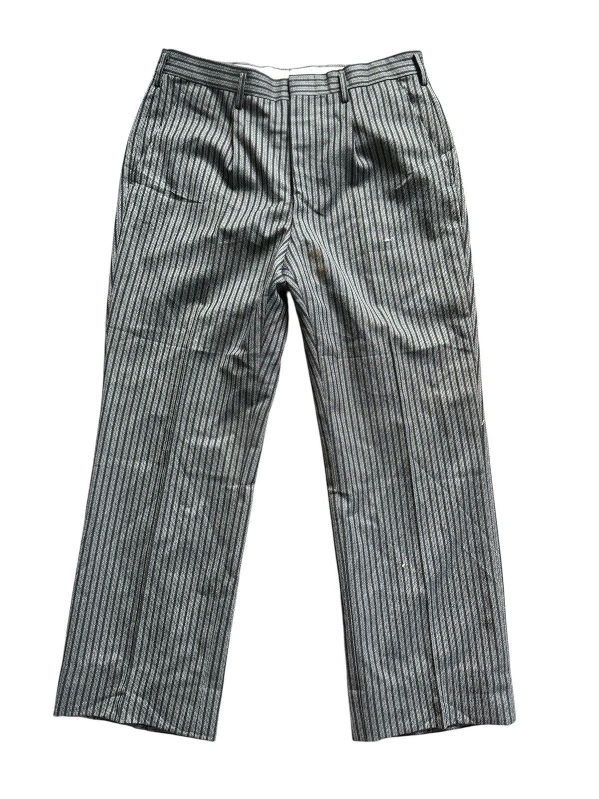 Japanese Brand JAPAN BRAND CASUAL STRIPE PANTS KIND WEAR GREY BLACK STRIPE Size US 30 / EU 46 - 1 Thumbnail