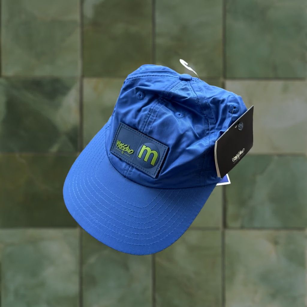 Mossimo VINTAGE Mossimo Blue Nylon Zipperback Hat 1990s Adjustable OSFA Cap Mens Womens Boys Girls Size ONE SIZE - 1 Thumbnail