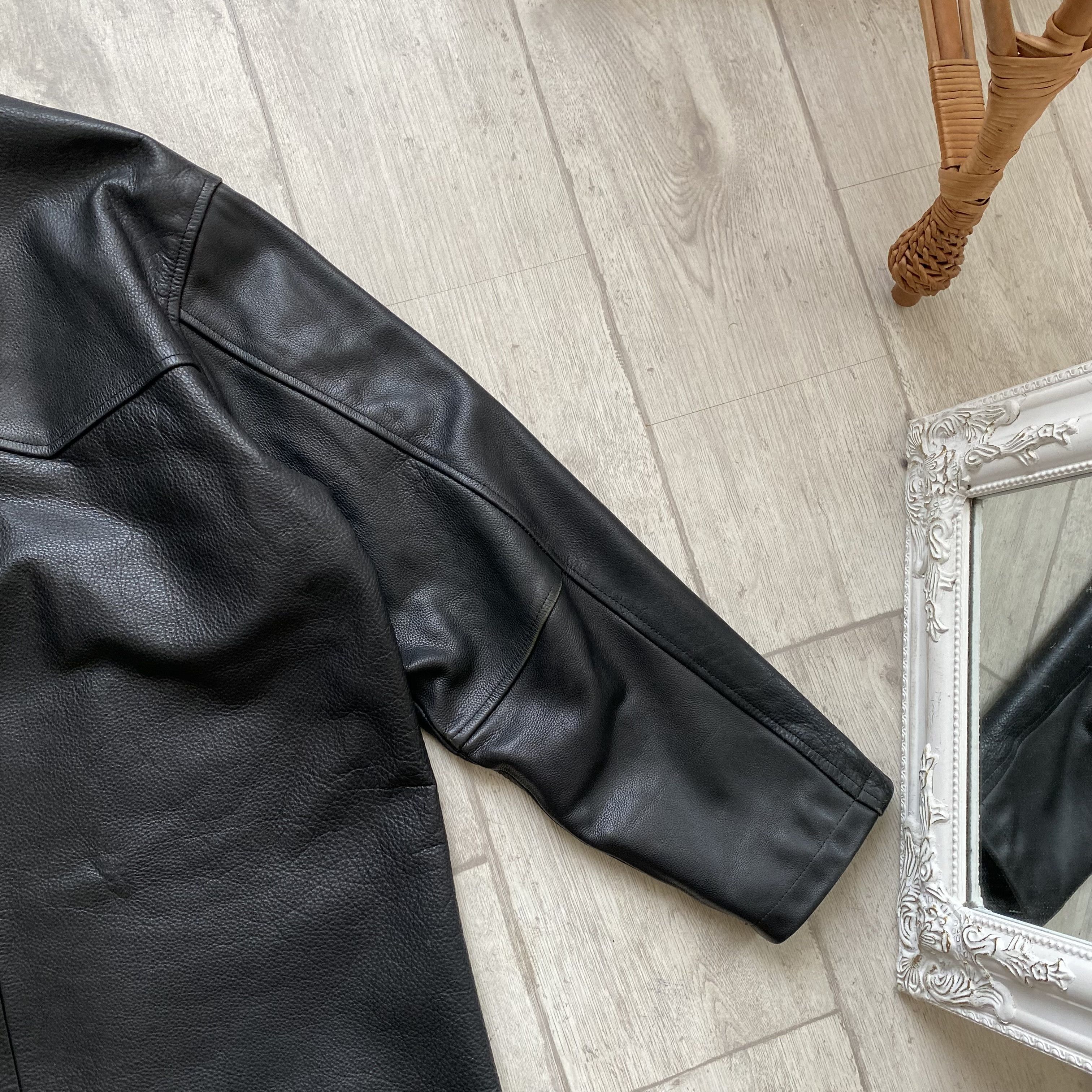 Marlboro Classics 🔥 90s Vintage heavy Real Leather Jacket USA Marlboro Style Size US M / EU 48-50 / 2 - 9 Thumbnail