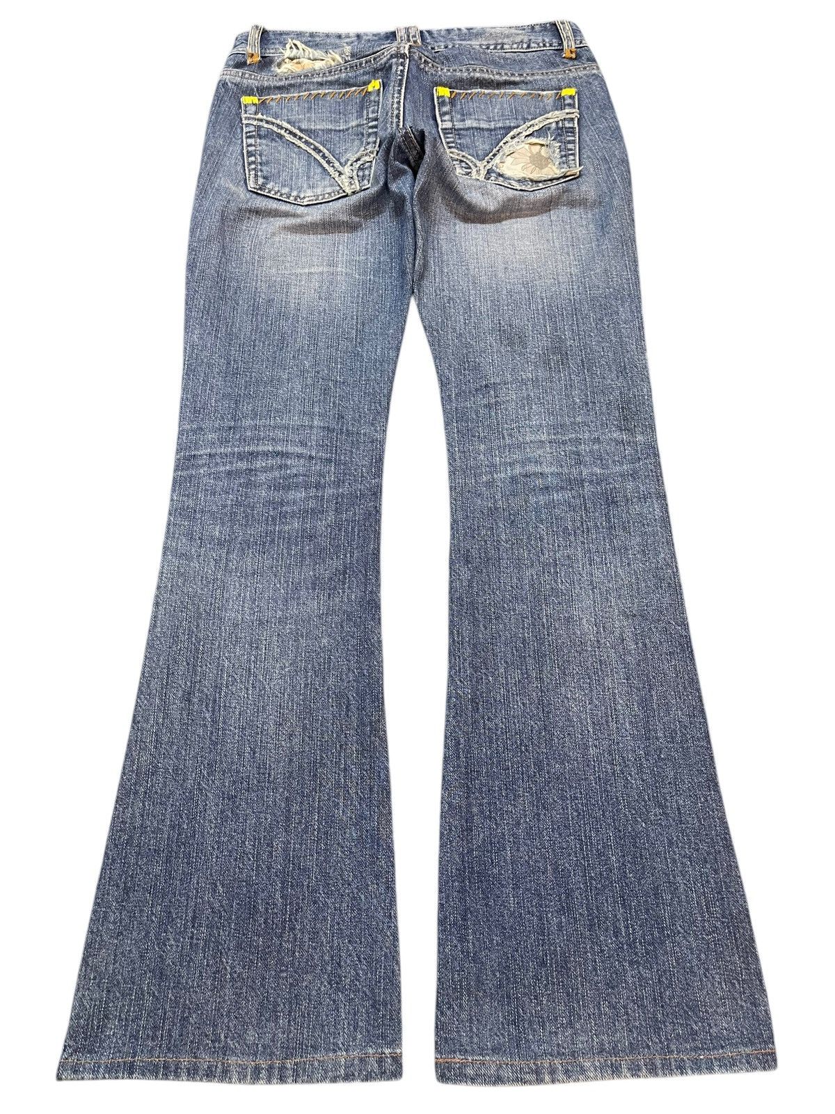 If Six Was Nine Vintage Japanese Brand Blue Faded Wash Style Flare Jeans Size US 28 / EU 44 - 2 Thumbnail
