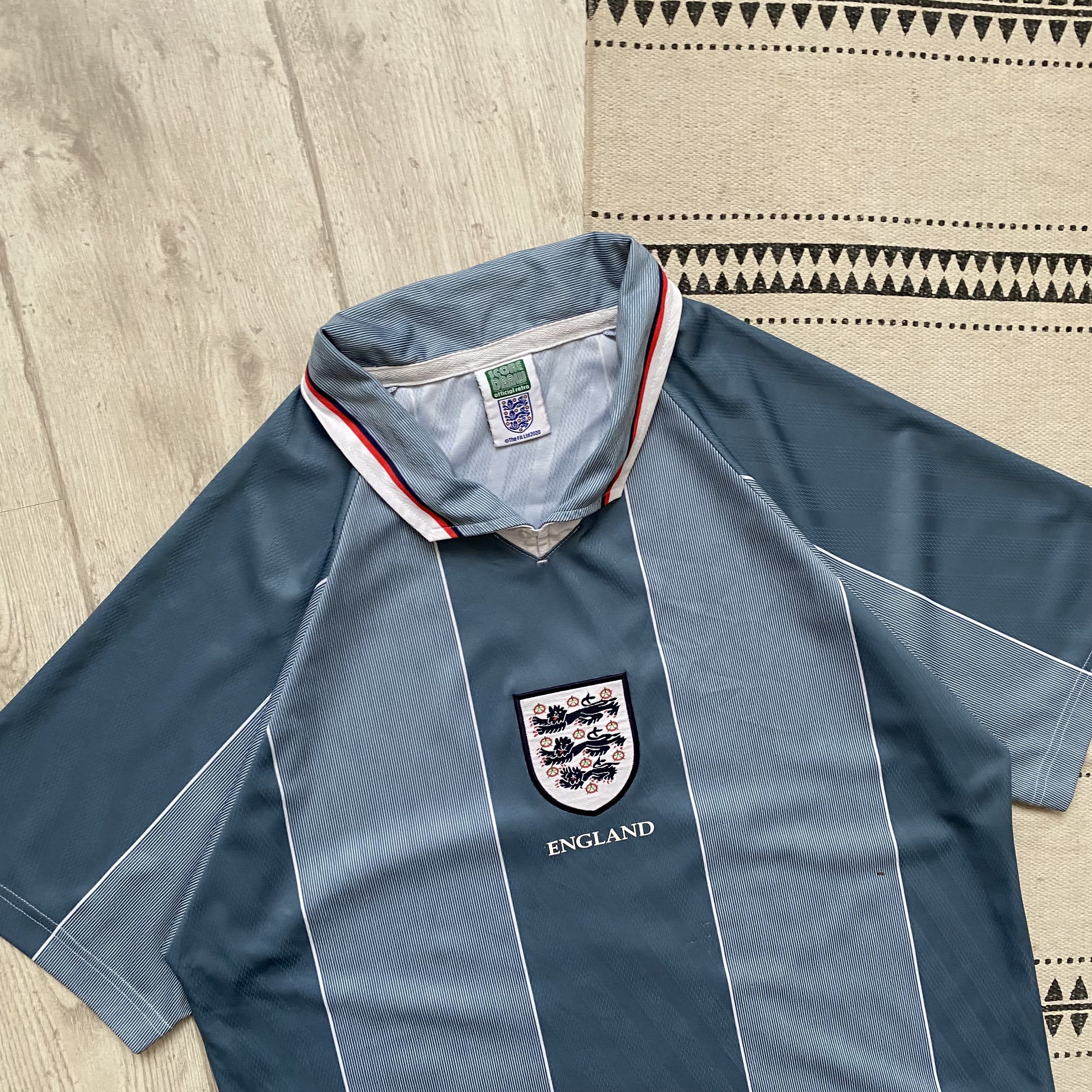 Puma ⚽️ Vintage Drill England Soccer jersey Blockore Score Draw Size US L / EU 52-54 / 3 - 2 Thumbnail