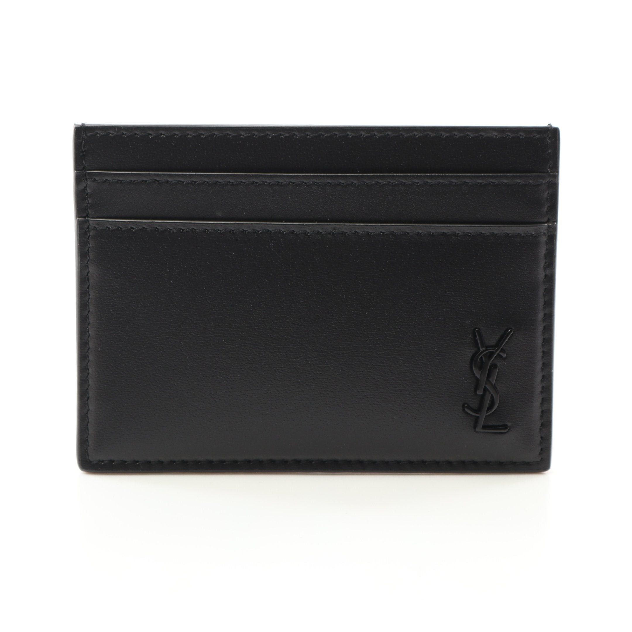 Yves Saint Laurent Yves Saint Laurent Tiny Cassandra Card Case Leather Black Size ONE SIZE - 1 Thumbnail