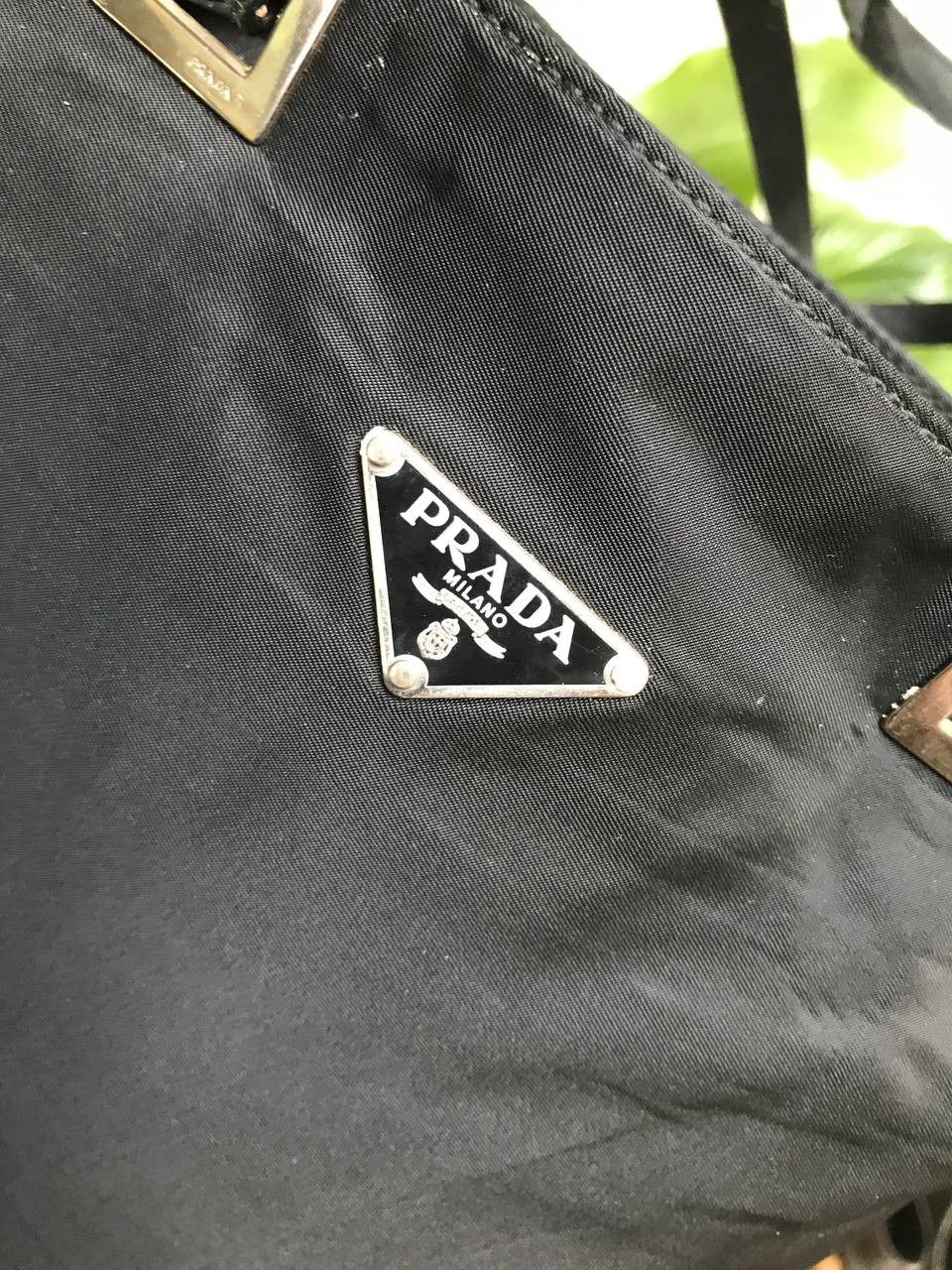 Prada × Vintage Prada Tote Bag Nylon Black Size ONE SIZE - 3 Thumbnail