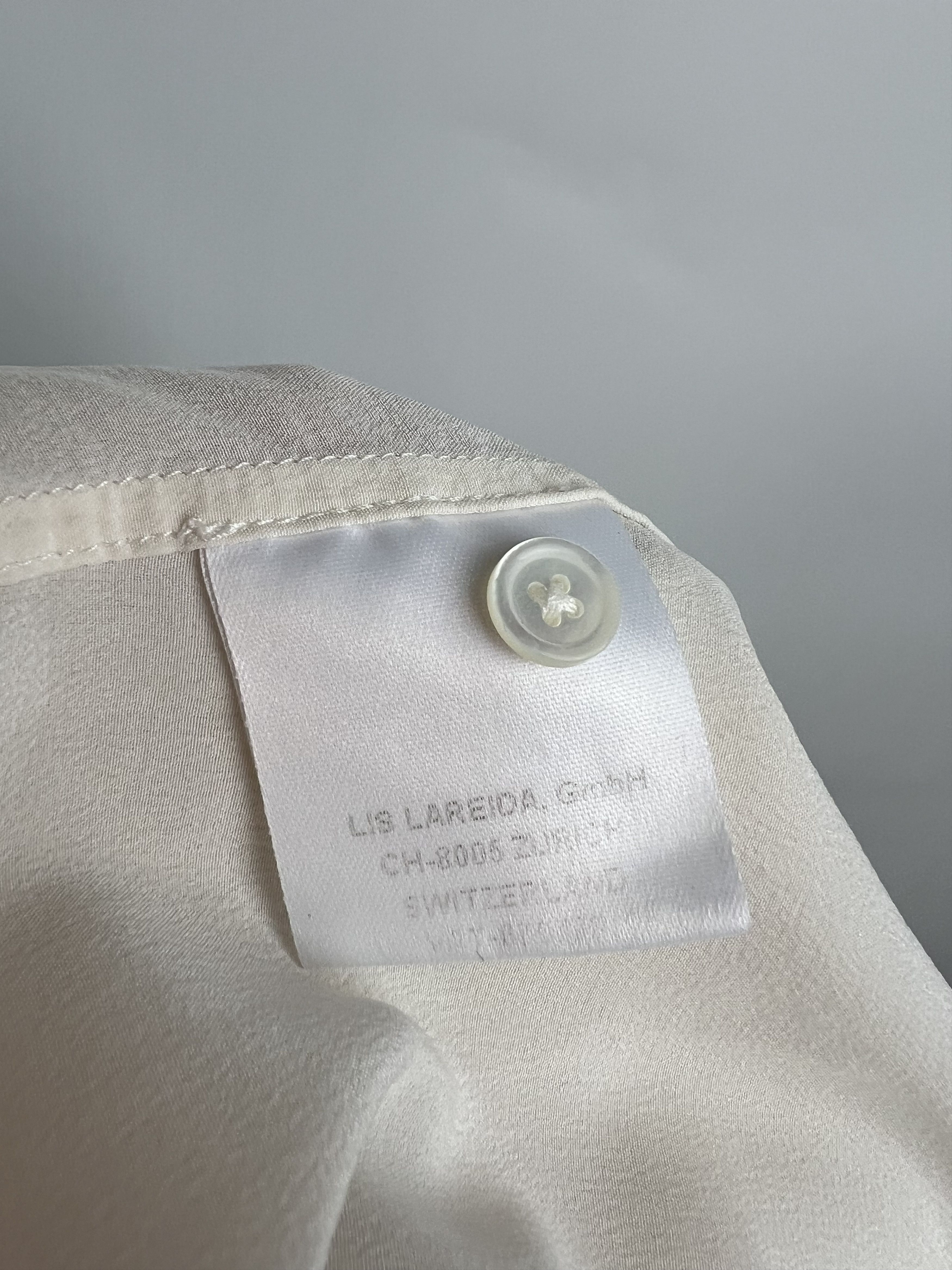 Designer × SikSilk Lis Lareida Ivory Silk Blouse Size 38 Size M / US 6-8 / IT 42-44 - 10 Thumbnail