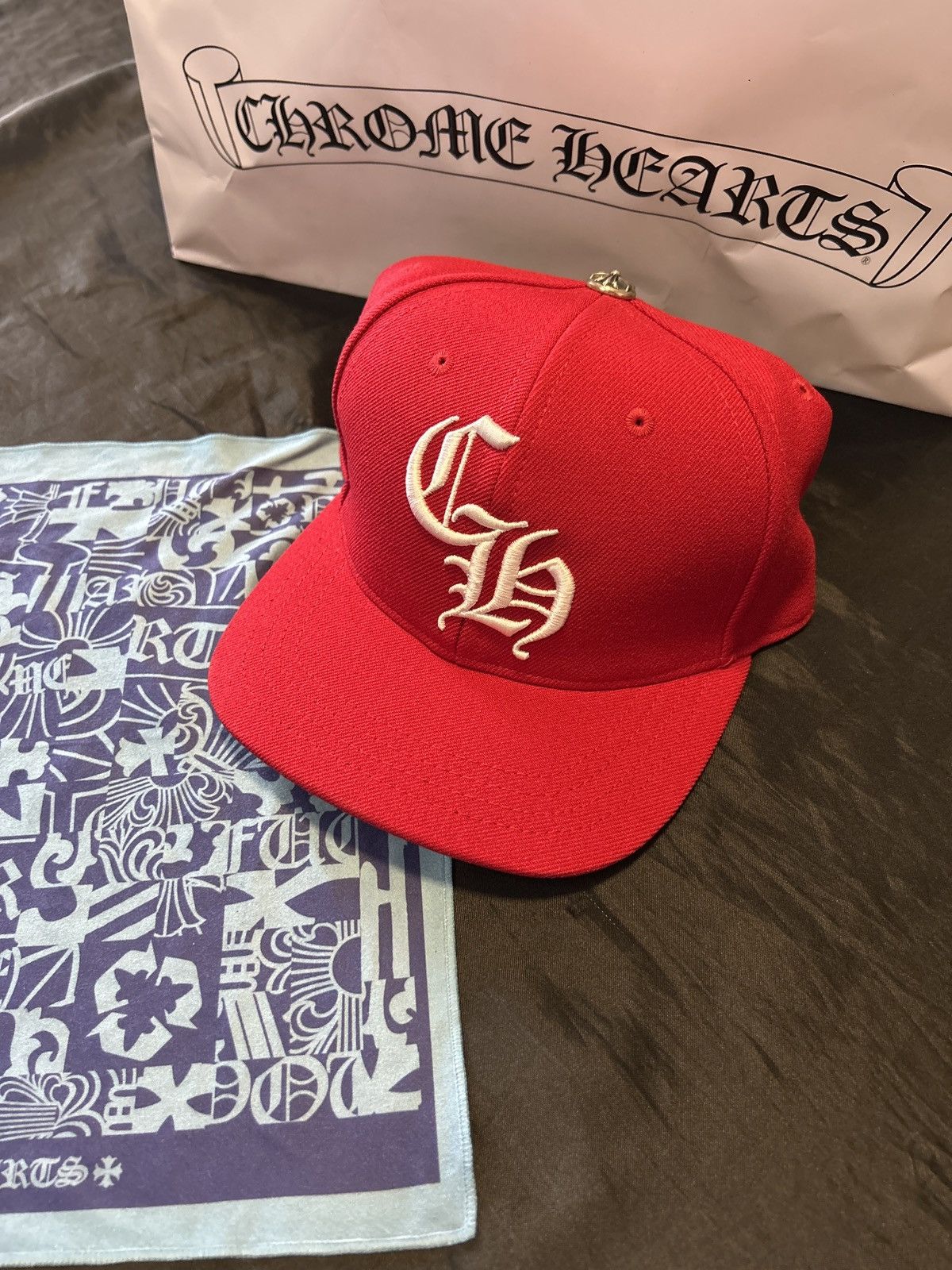 Chrome Hearts Chrome Hearts 6 Panel Baseball Hat Red Size ONE SIZE - 1 Thumbnail