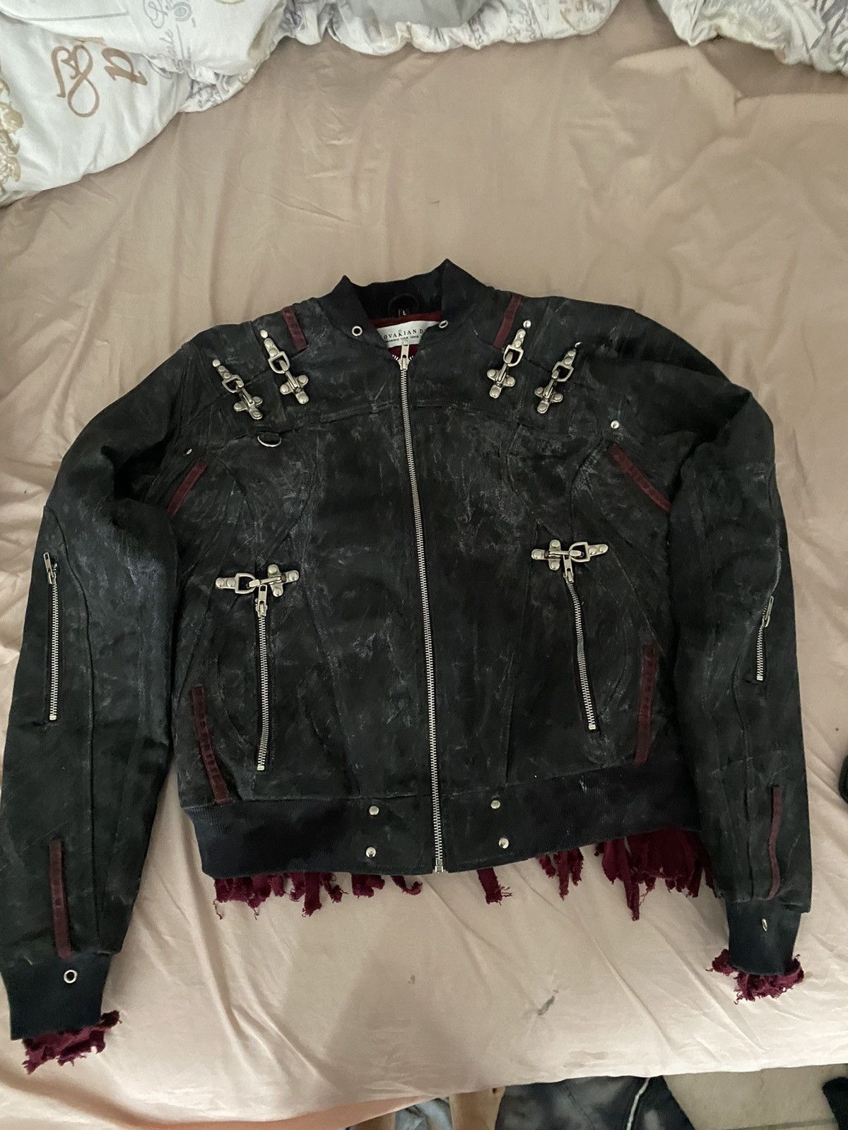 Other AW25 'Roztrhané' Black Bomber Jacket Size US L / EU 52-54 / 3 - 4 Thumbnail