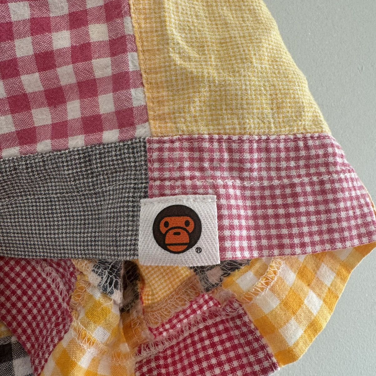 Bape OG Baby Milo Tiger Patchwork Checkered Button Up Shirt Size US M / EU 48-50 / 2 - 7 Thumbnail