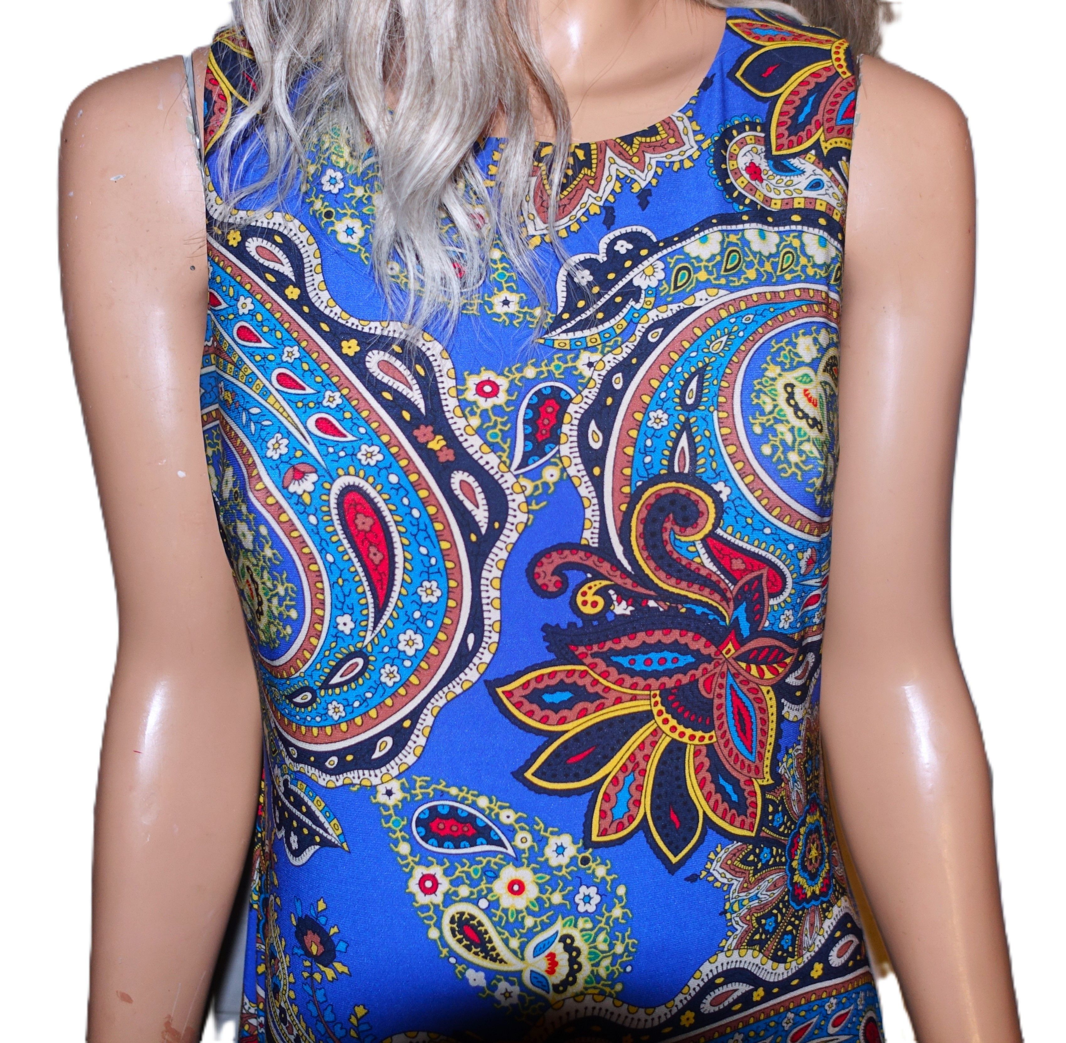 Tommy Hilfiger Tommy Hilfiger Blue Paisley Dress 8 Size M / US 6-8 / IT 42-44 - 3 Thumbnail