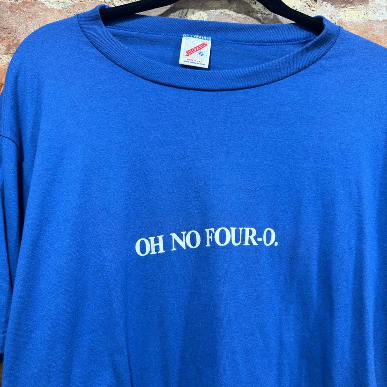 Jerzees 1980S JERZEES OH NO 40 T-SHIRT Size US XL / EU 56 / 4 - 4 Thumbnail