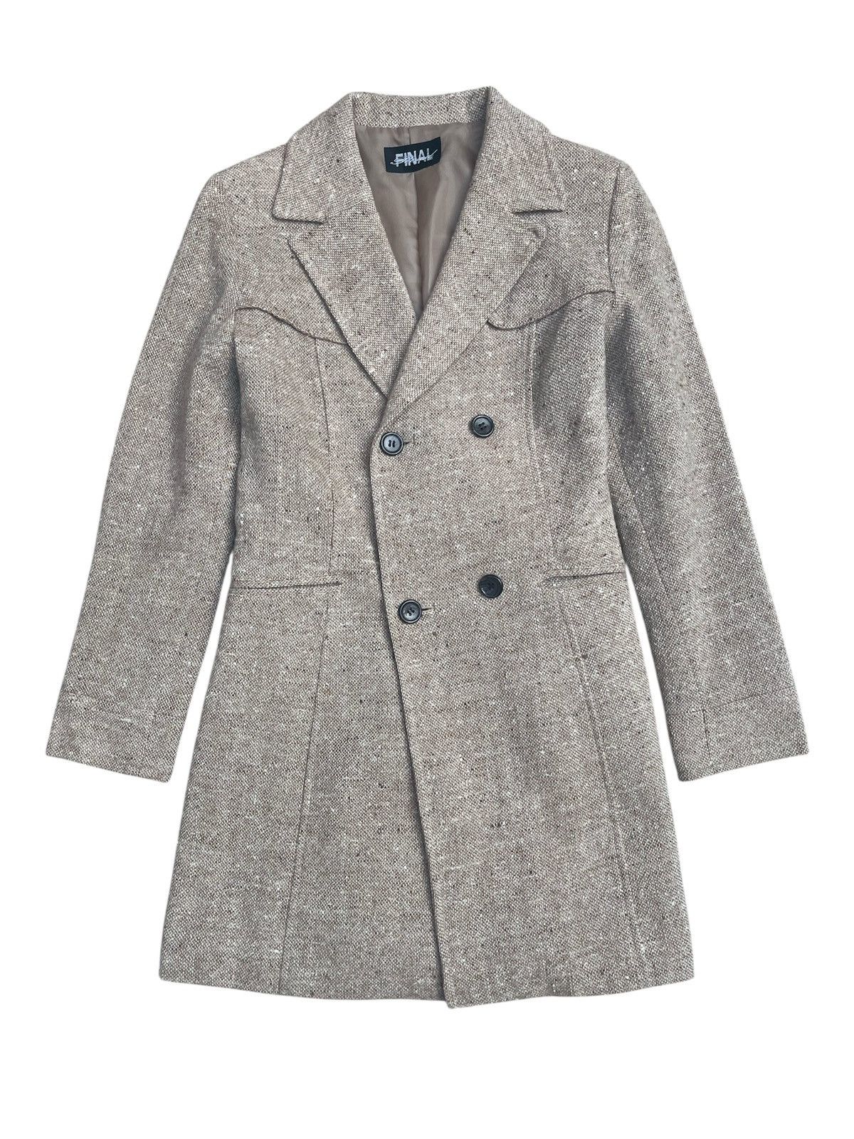 Final Home × Japanese Brand × Vintage Vintage FINAL Wool Tweed Coat - Belted & Fully Lined Size S / US 4 / IT 40 - 1 Thumbnail