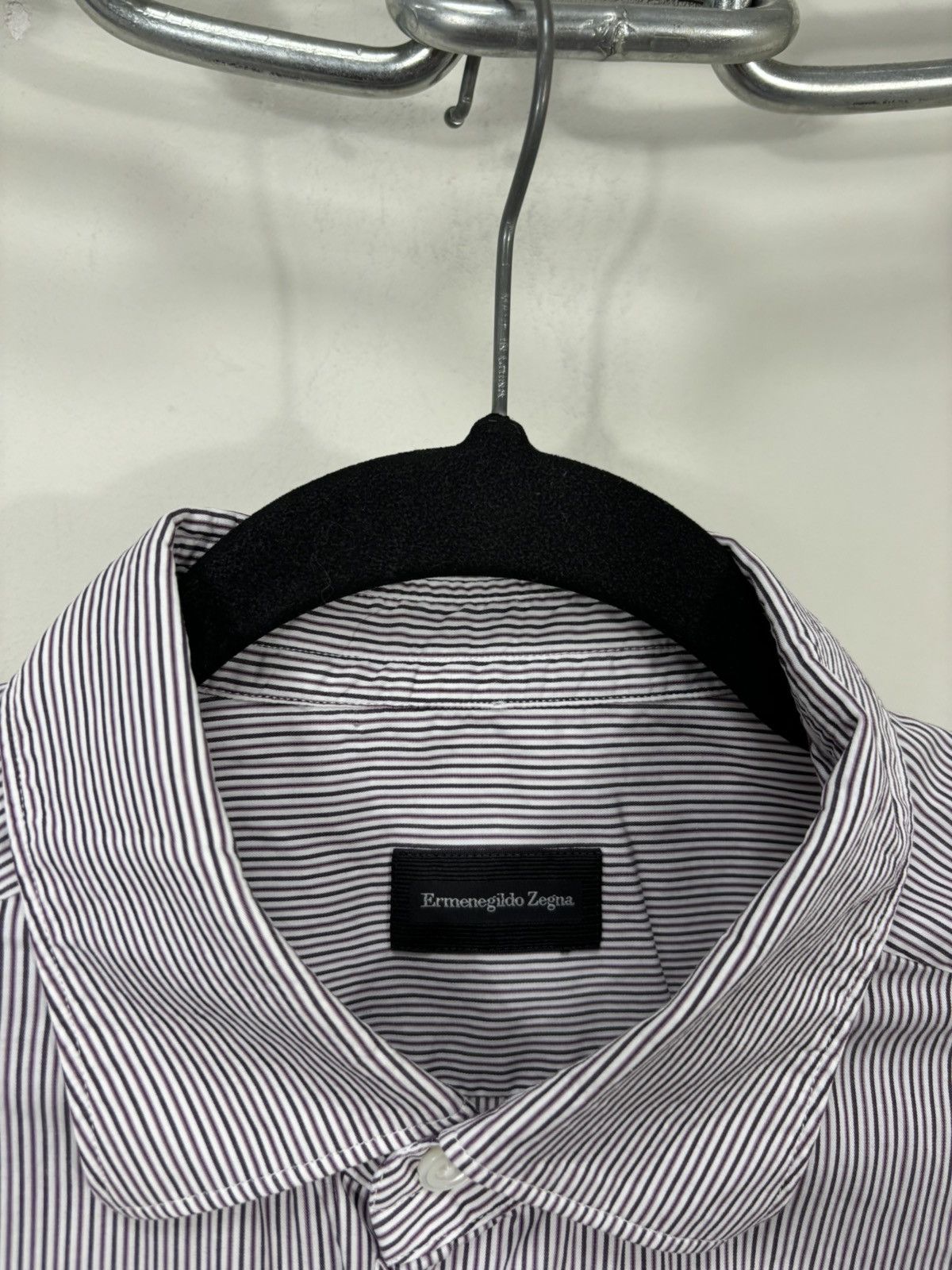 Ermenegildo Zegna Ermenegildo Zegna Men’s Striped Contemporary Button Up Shirt Size US M / EU 48-50 / 2 - 7 Thumbnail
