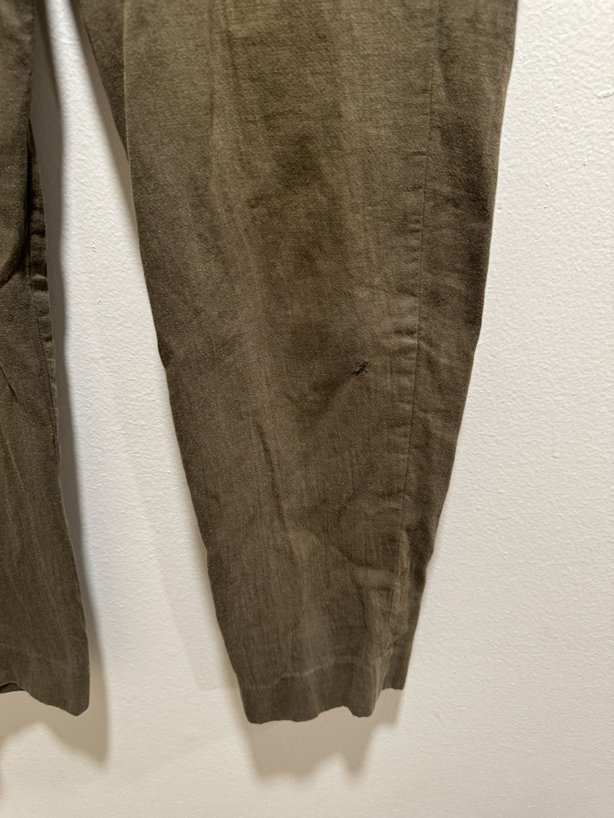 Issey Miyake 90s Issey Miyake Solid Brown Cotton Pants Size US 32 / EU 48 - 2 Thumbnail
